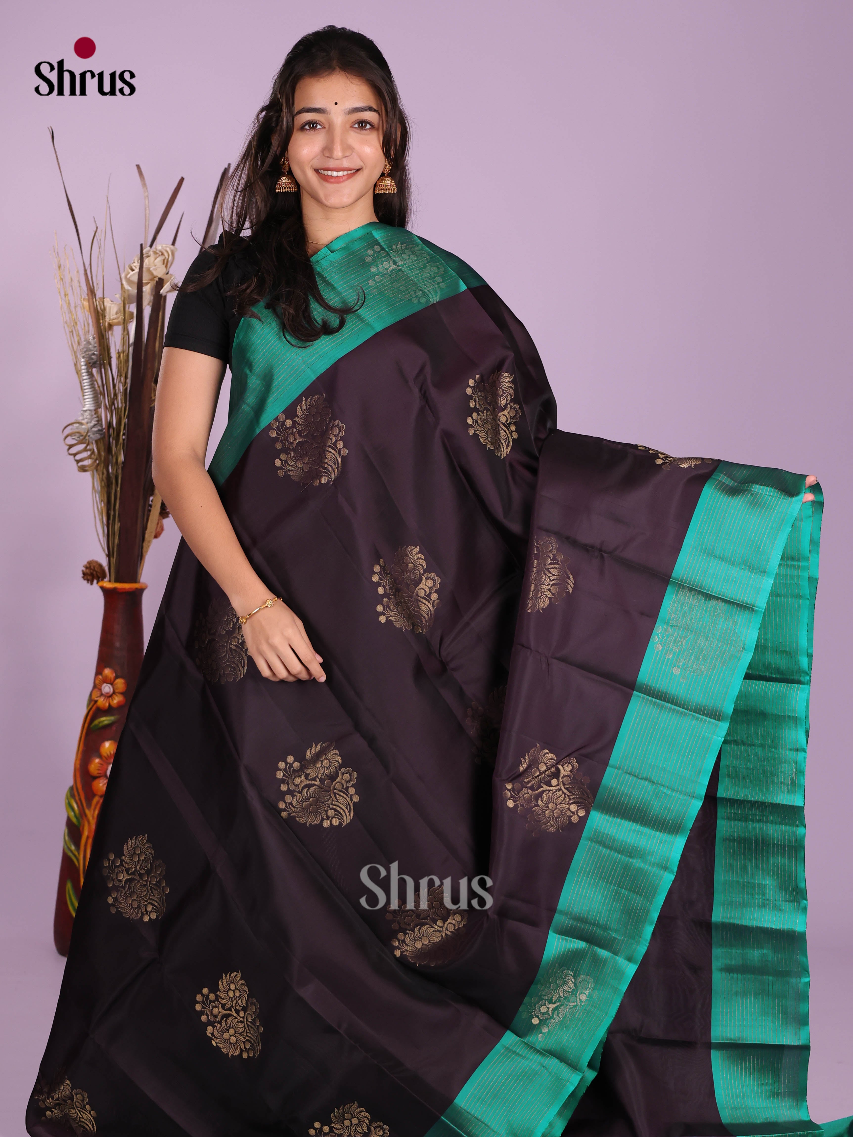 DKS08098 - Softsilk-halfpure Saree - Shop on Shrus.com