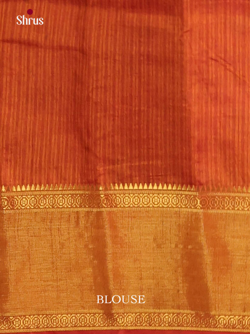 Pink & Brick  - Semi Patola Saree