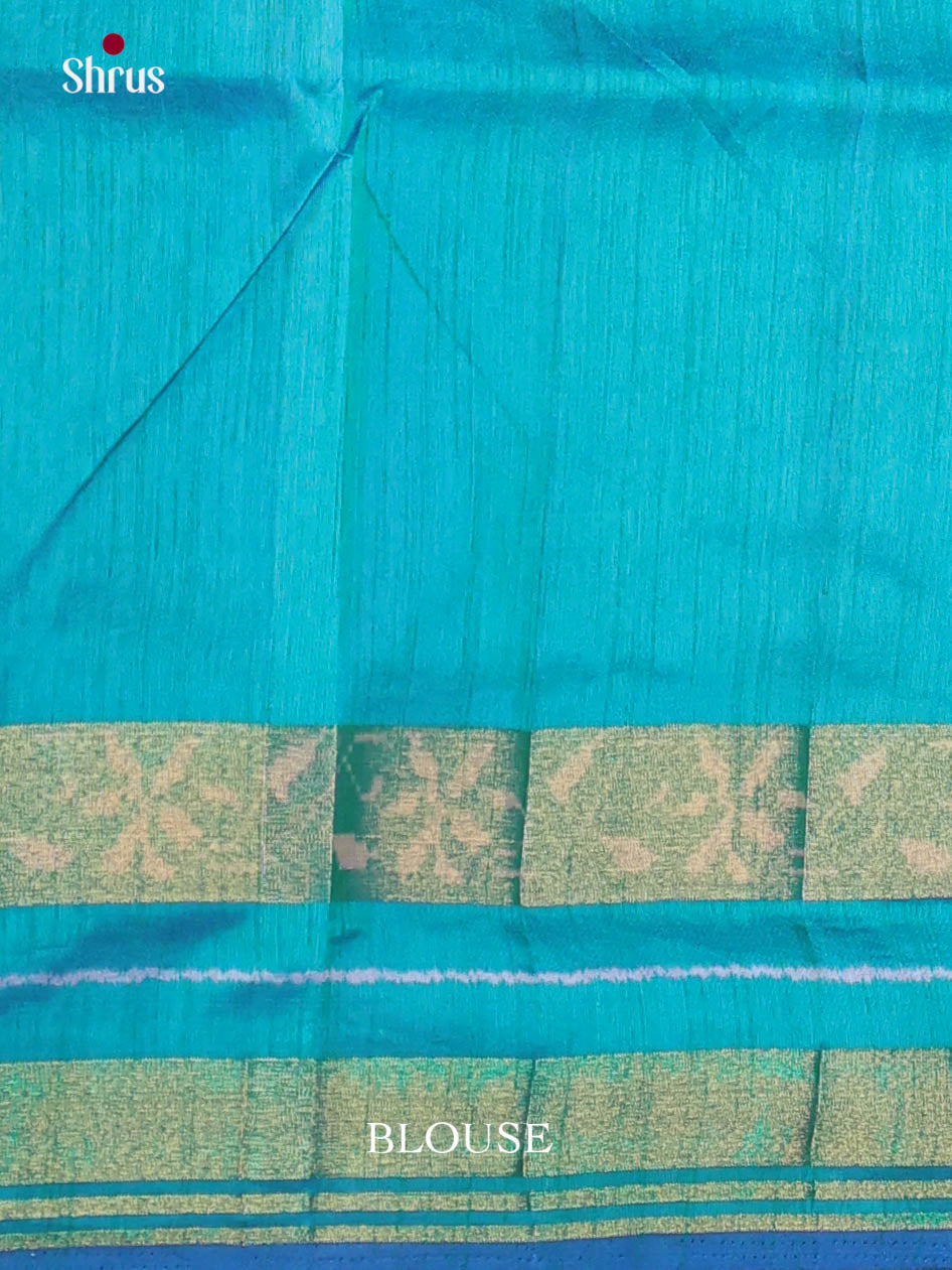 Blue & Light Blue- Semi Patola Saree