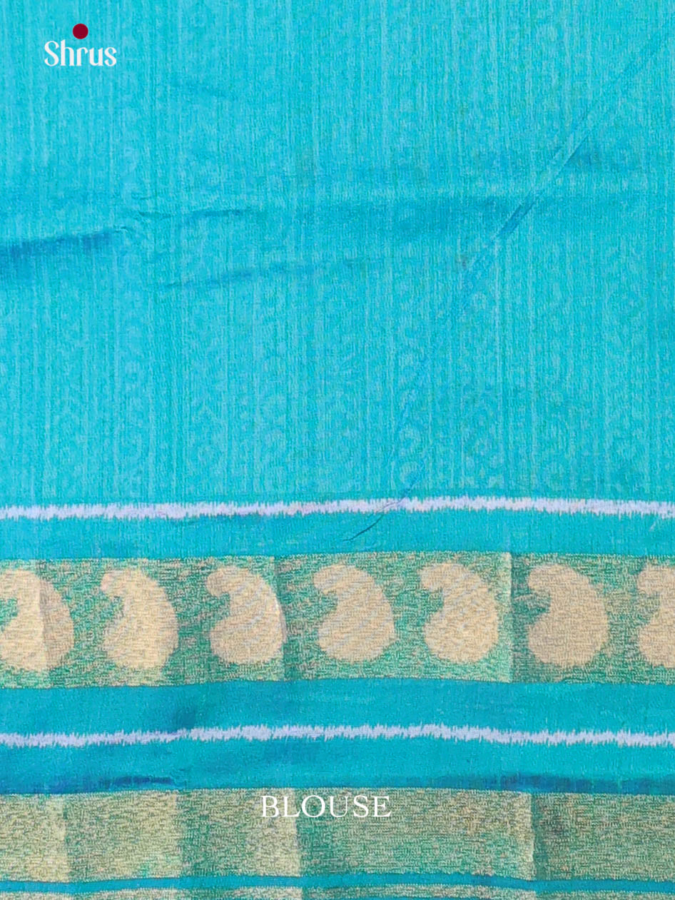 Blue & Light Blue - Semi Patola Saree