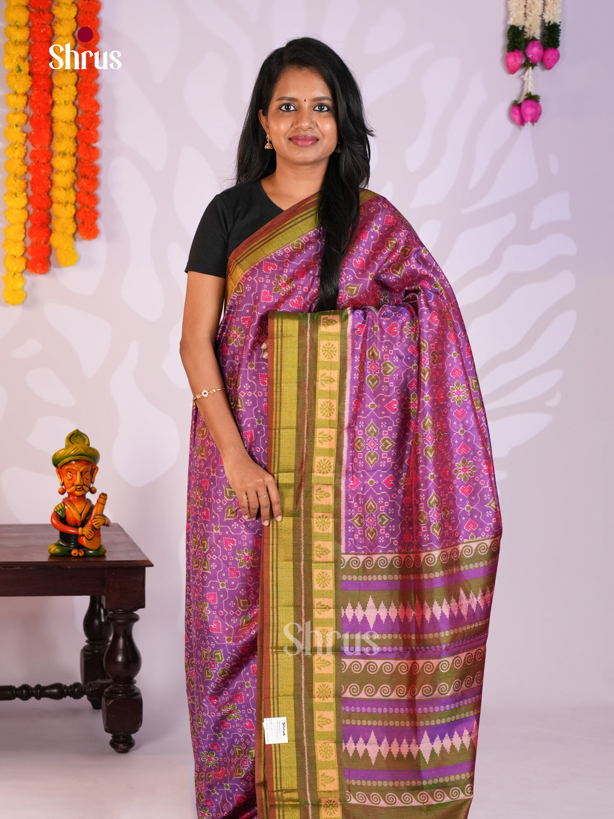 DKS08186 - Semi Patola Saree - Shop on Shrus.com