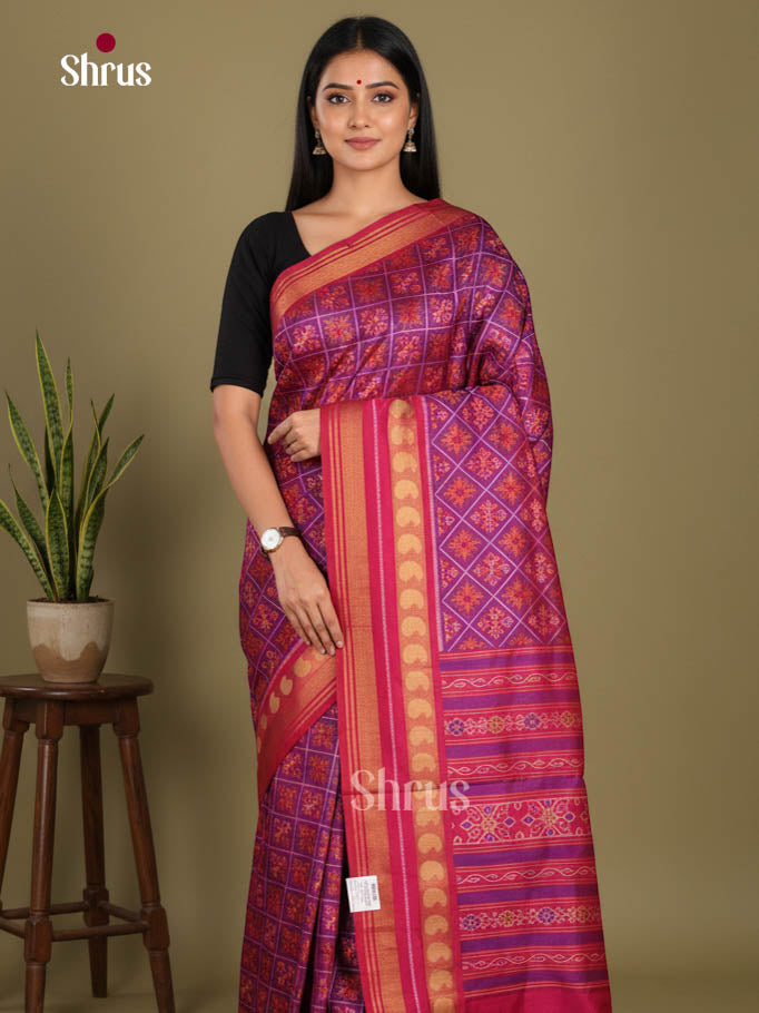 Purple & Pink - Semi Patola Saree