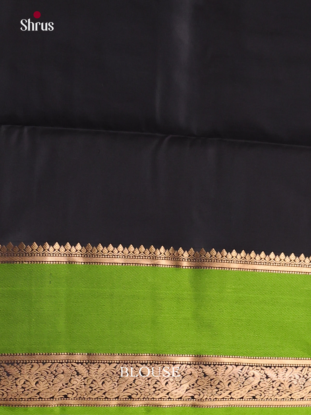 Black & Light Green Soft Silk Saree with manga. peacock zari butttas , rettaipet  border