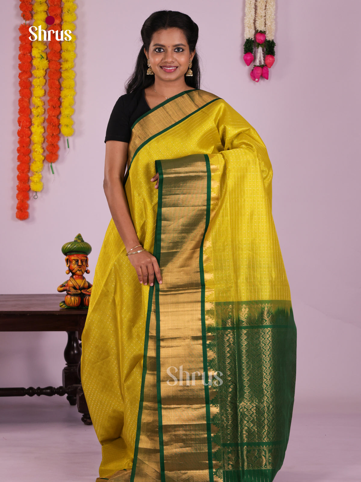 DKS08223 - Silk Cotton Saree - Shop on Shrus.com