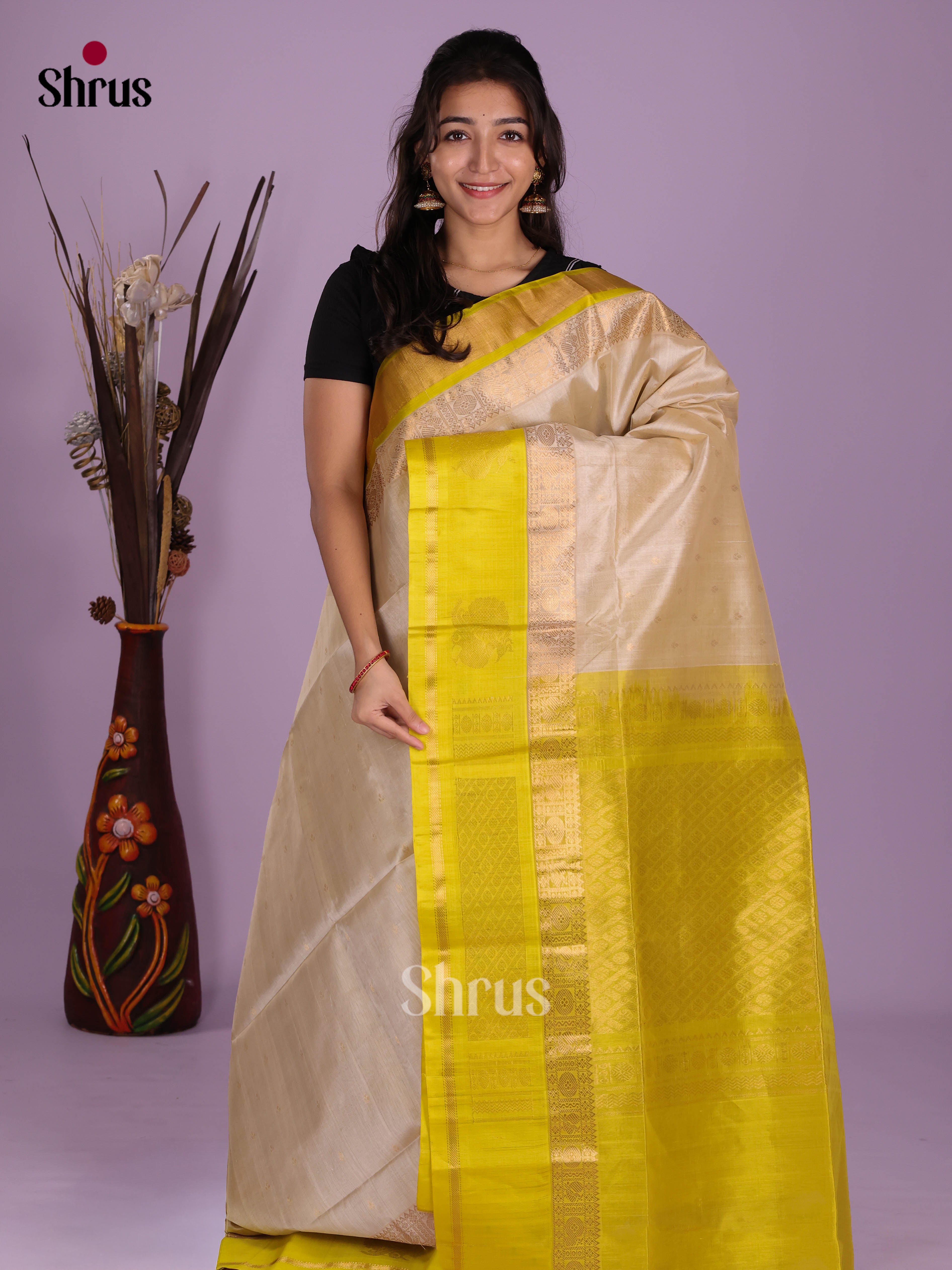 DKS08238 - Silk Cotton Saree - Shop on Shrus.com