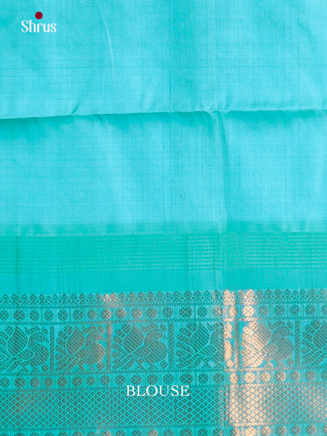 Exquisite Blue & Teal Soft Silk Saree gleams with zari buttas & traditional zari border