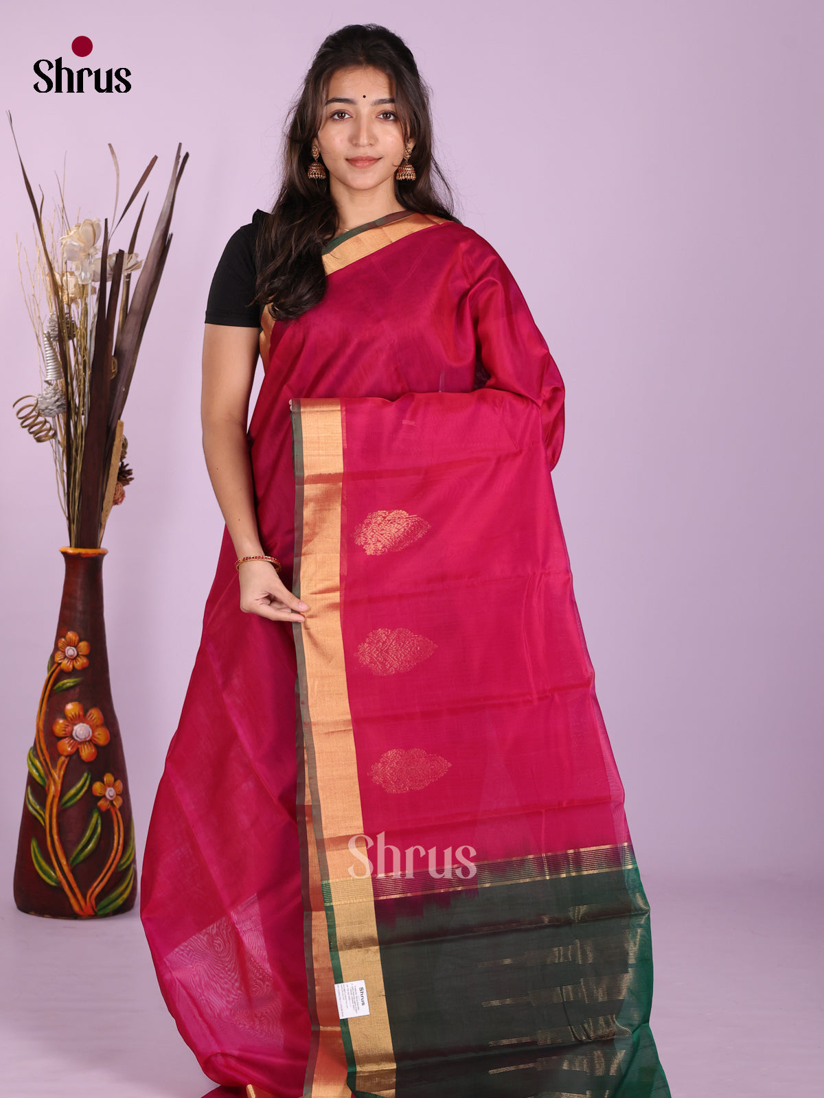 DKS08377 - Timeless Silk Cotton Saree - Shop on Shrus.com
