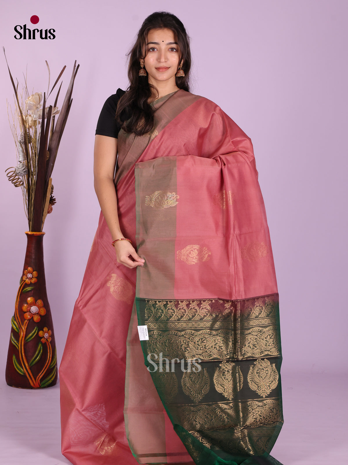 Pink & Green - Timeless Silk Cotton Saree