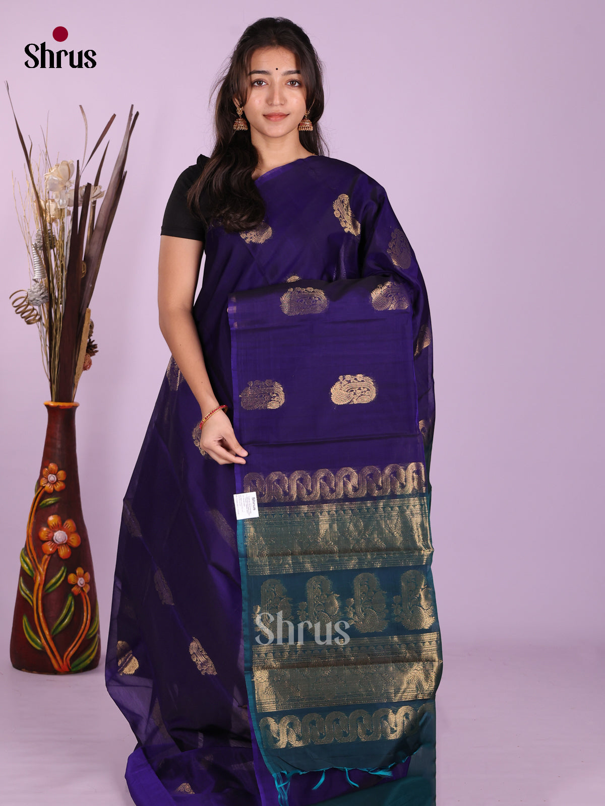Blue & Peacock Blue - Timeless Silk Cotton Saree