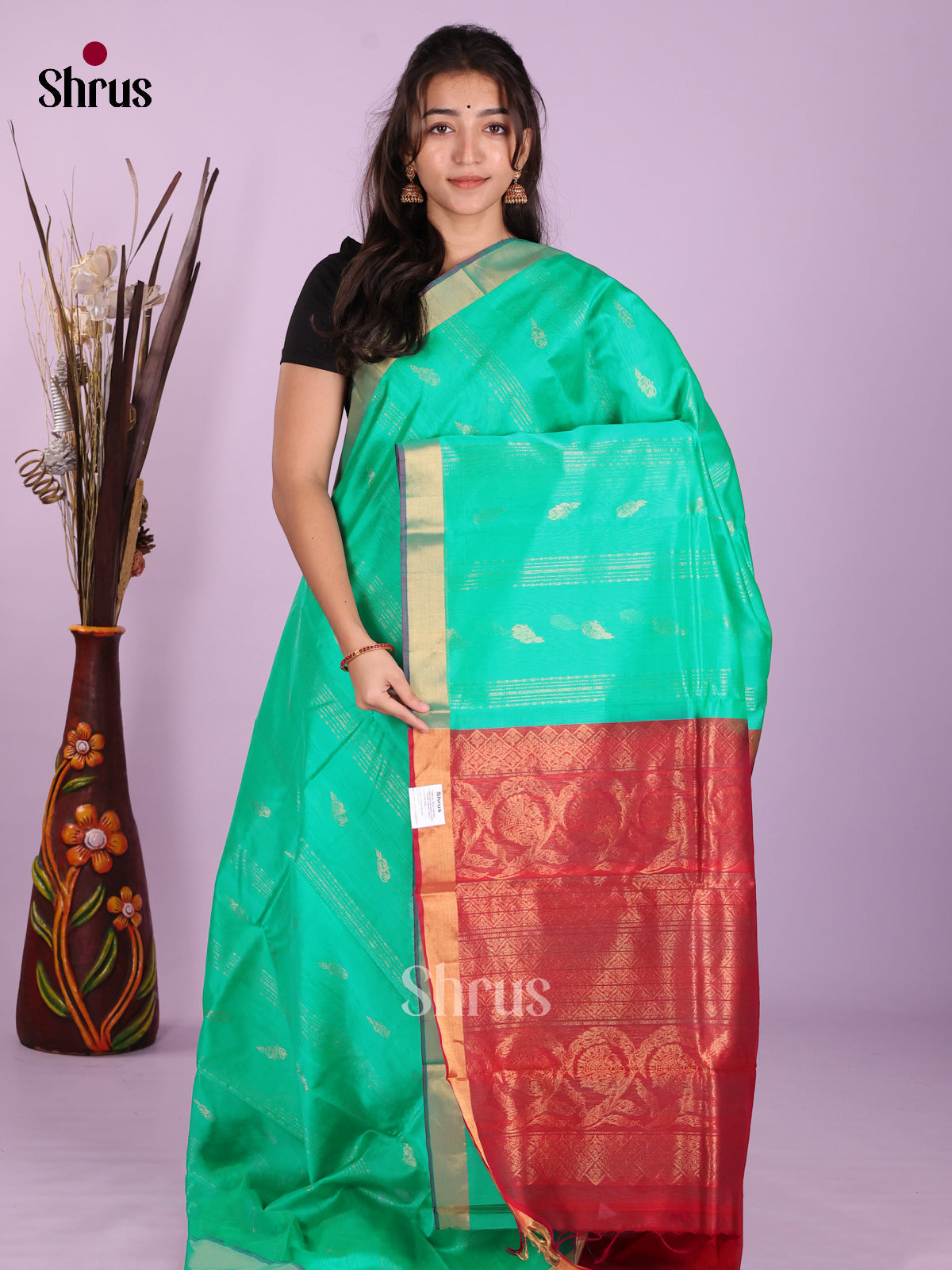 Teal & Maroon- Timeless Silk Cotton Saree