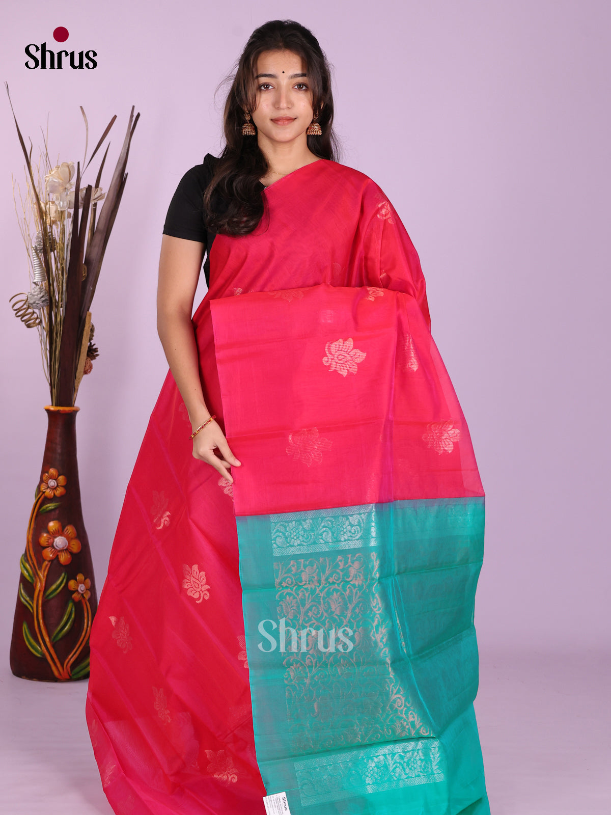 Pink & Teal - Timeless Silk Cotton Saree