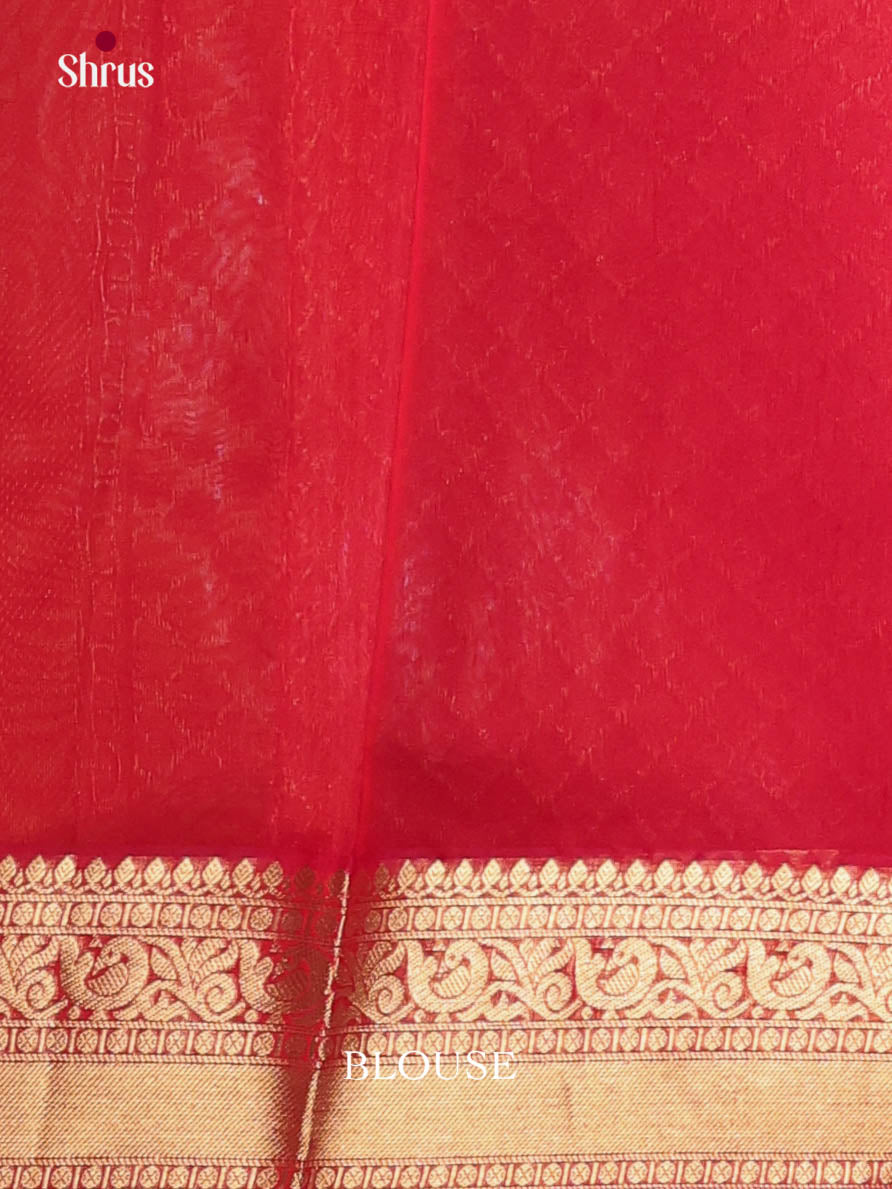 Light Green & Red - Timeless Silk Cotton Saree