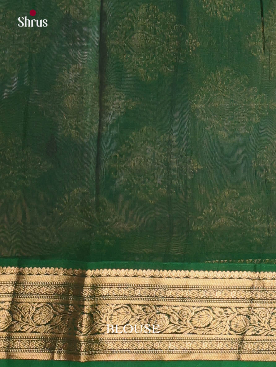 Grey & Green- Timeless Silk Cotton Saree - Shop on Shrus.com