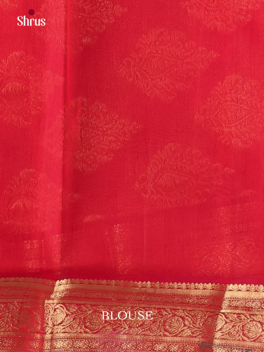 Green & Red - Timeless Silk Cotton Saree - Shop on Shrus.com
