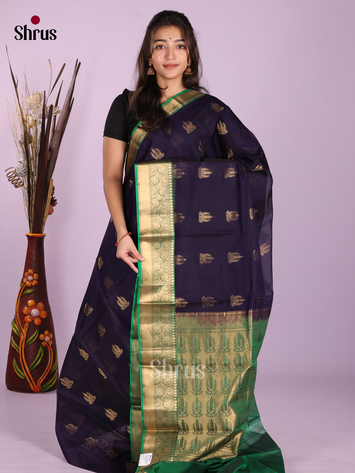 Blue & Green- Timeless Silk Cotton Saree
