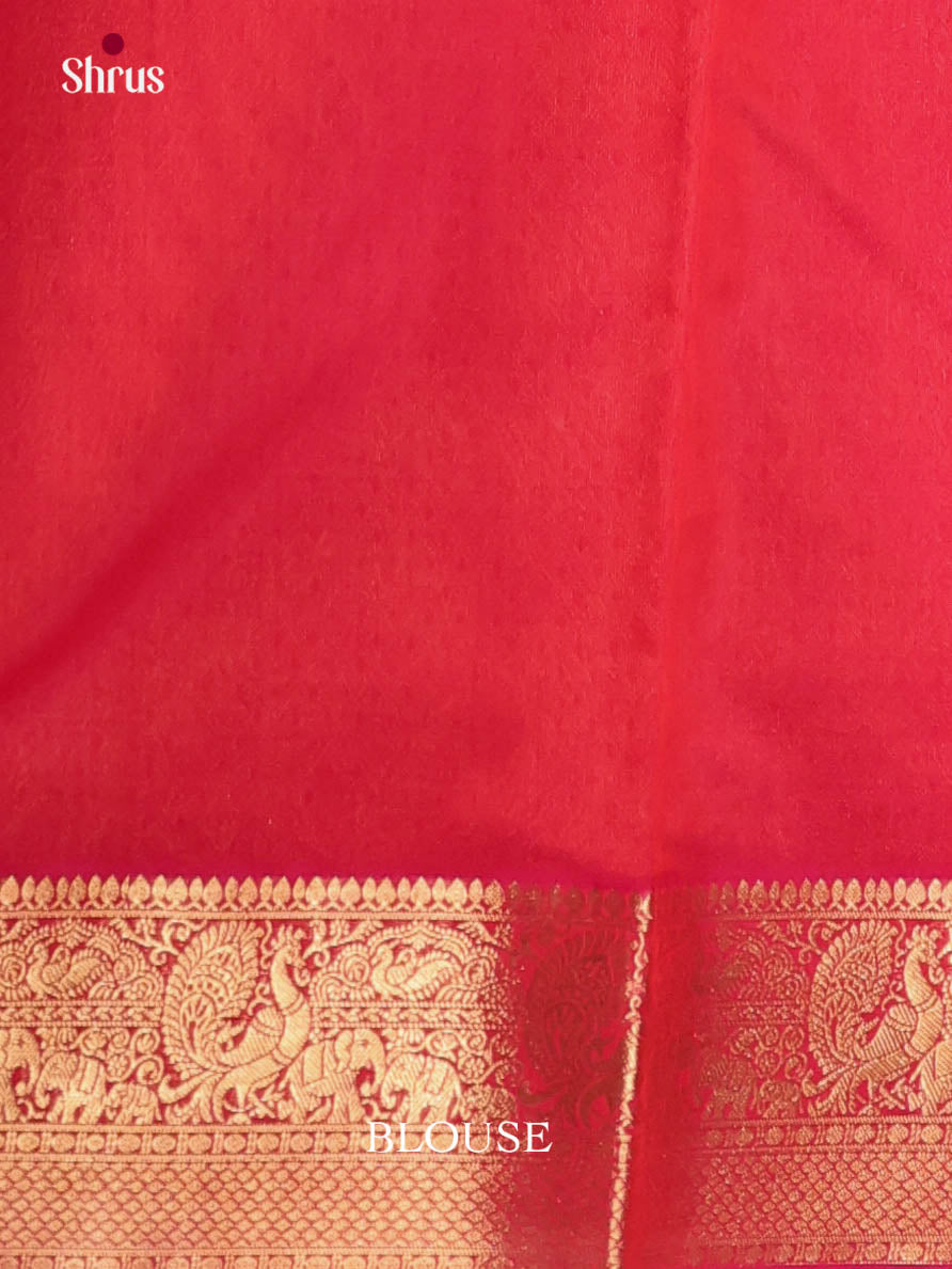 Mustard & Red - Timeless Silk Cotton Saree - Shop on Shrus.com