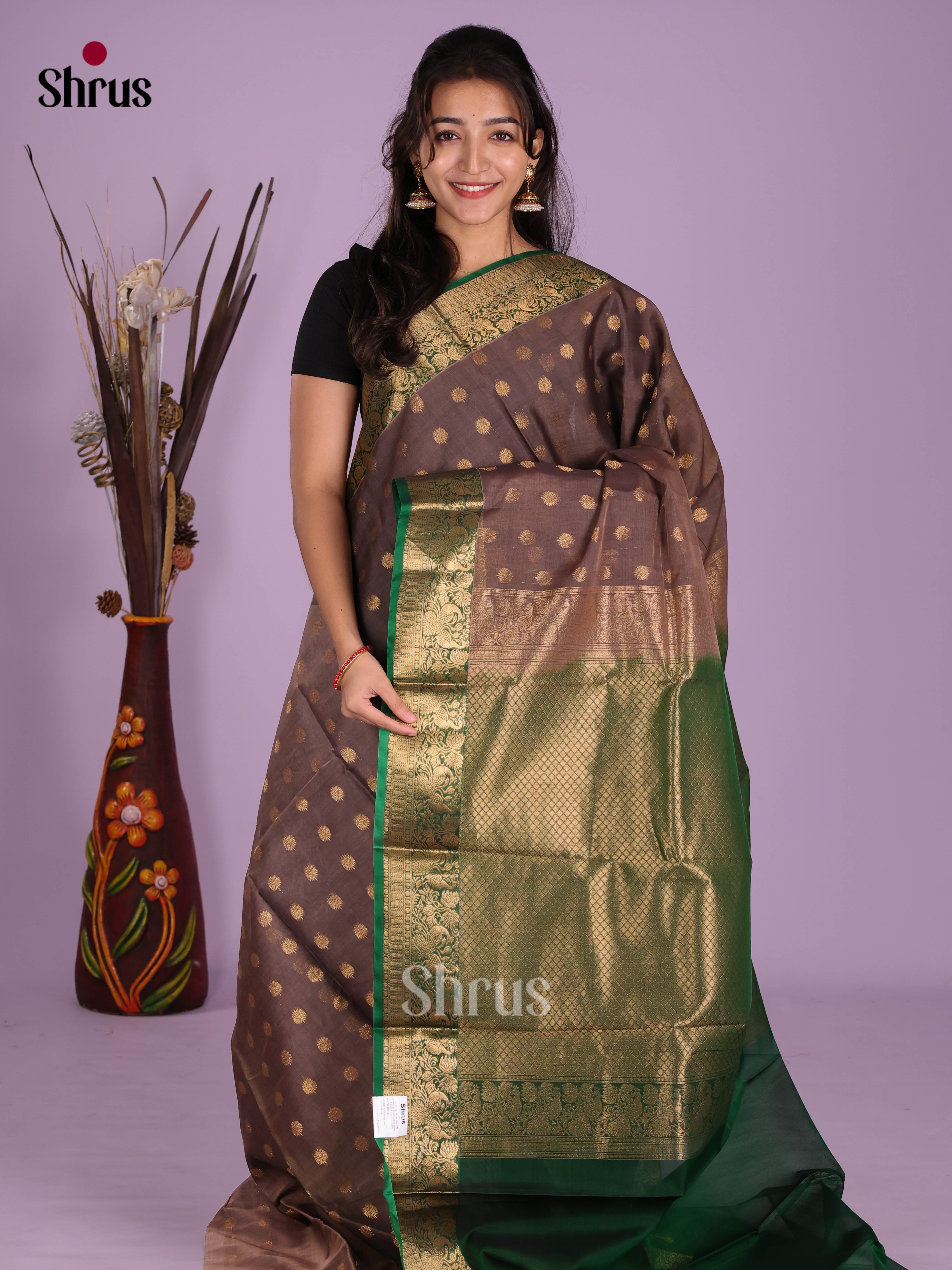 Grey & Green - Timeless Silk Cotton Saree