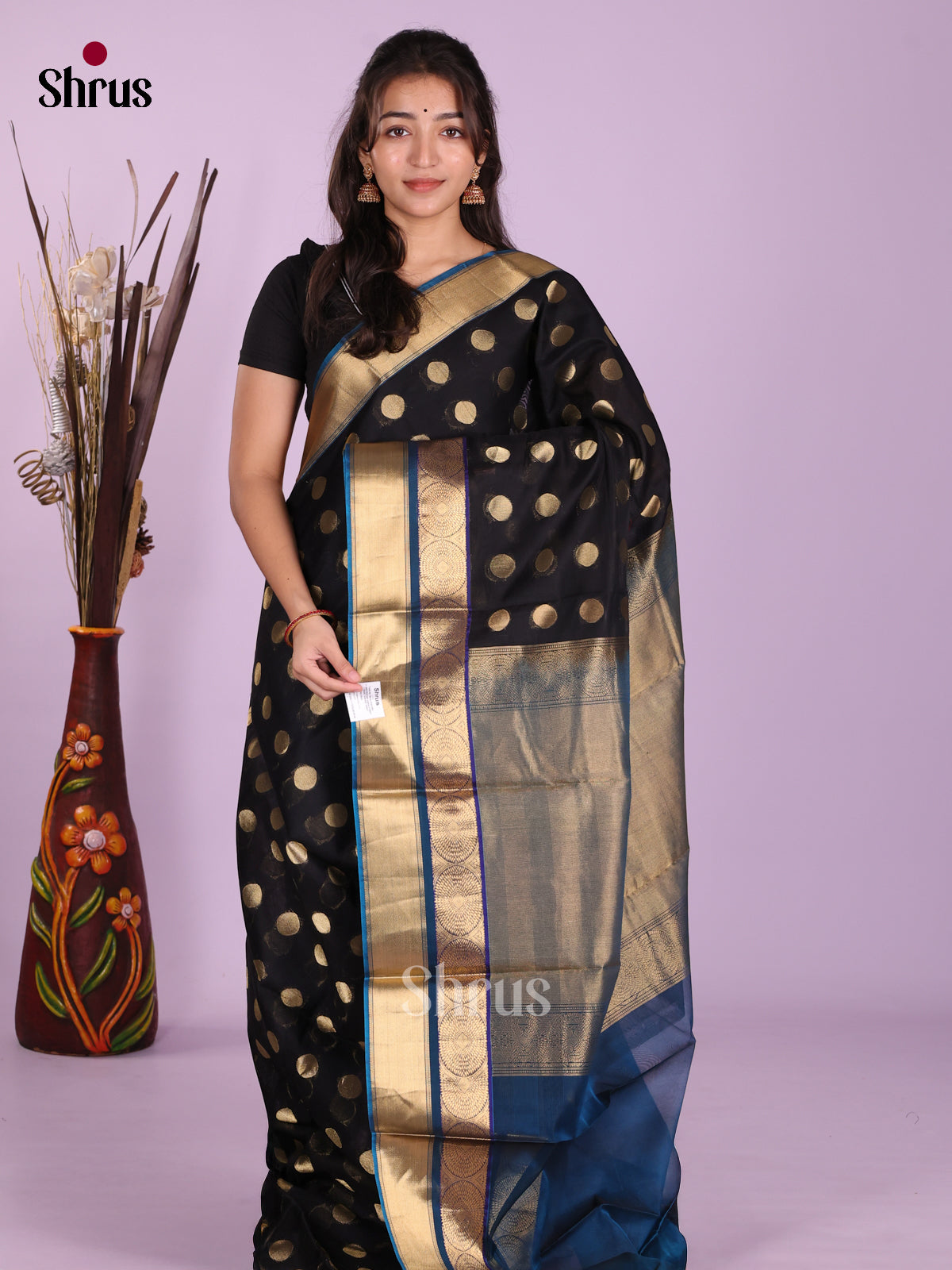 Black & Blue - Timeless Silk Cotton Saree