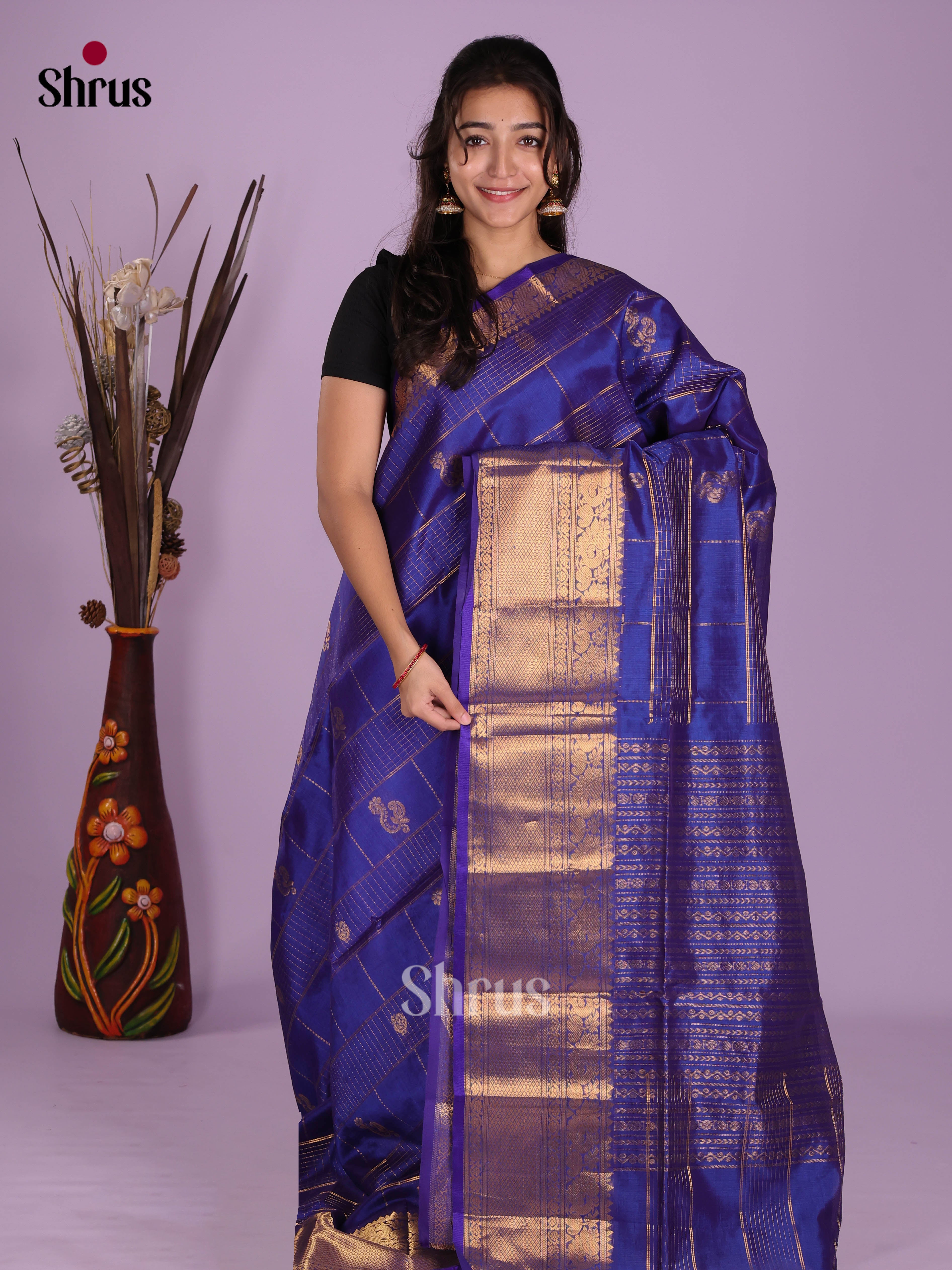 DKS08628 - Silk Cotton Saree - Shop on Shrus.com