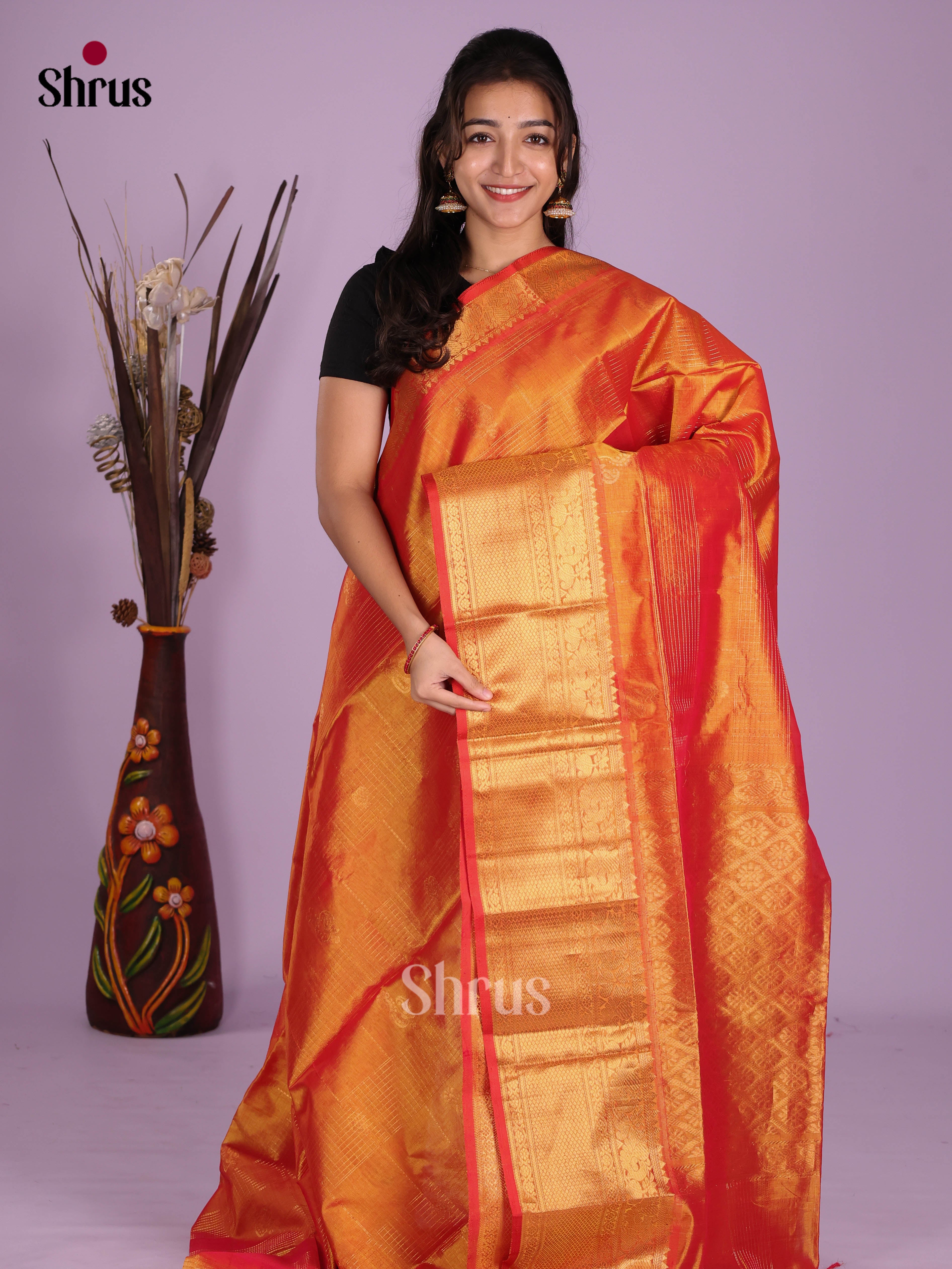 DKS08629 - Silk Cotton Saree - Shop on Shrus.com