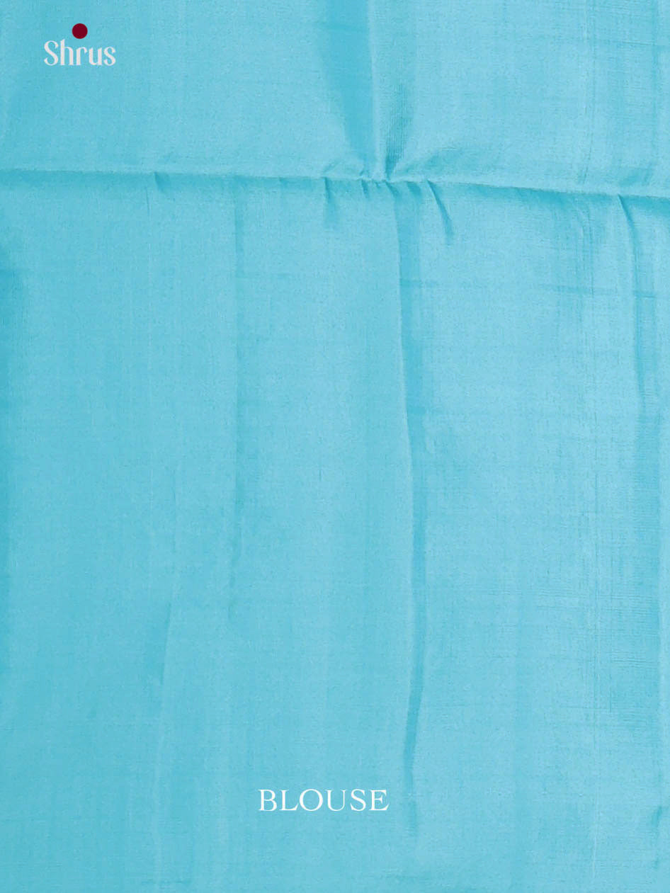 Enchanting Violet with Blue Soft Silk  Saree with zari peacock , floral buttas