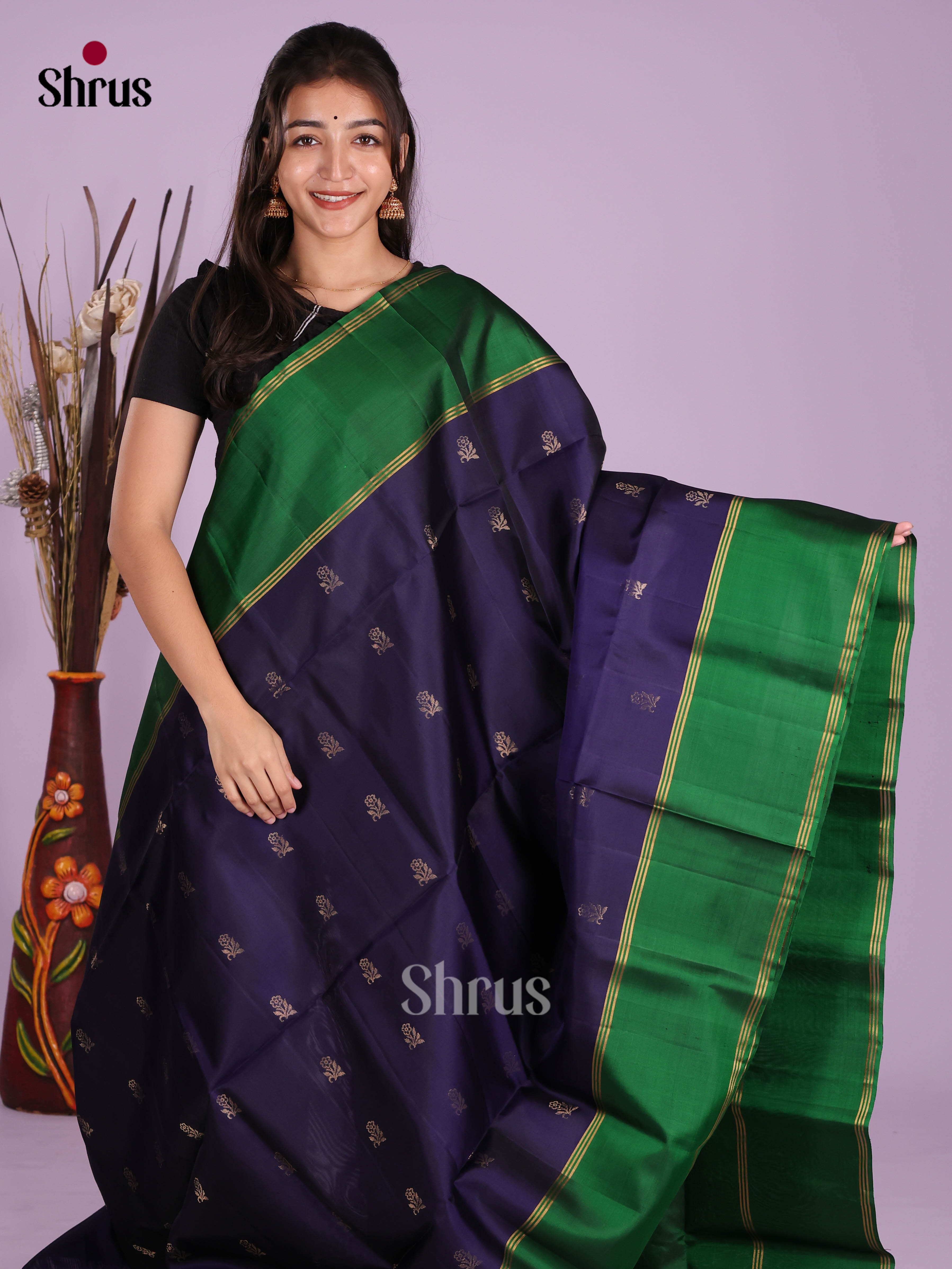DKS10009 - Soft Silk (HR) Saree - Shop on Shrus.com