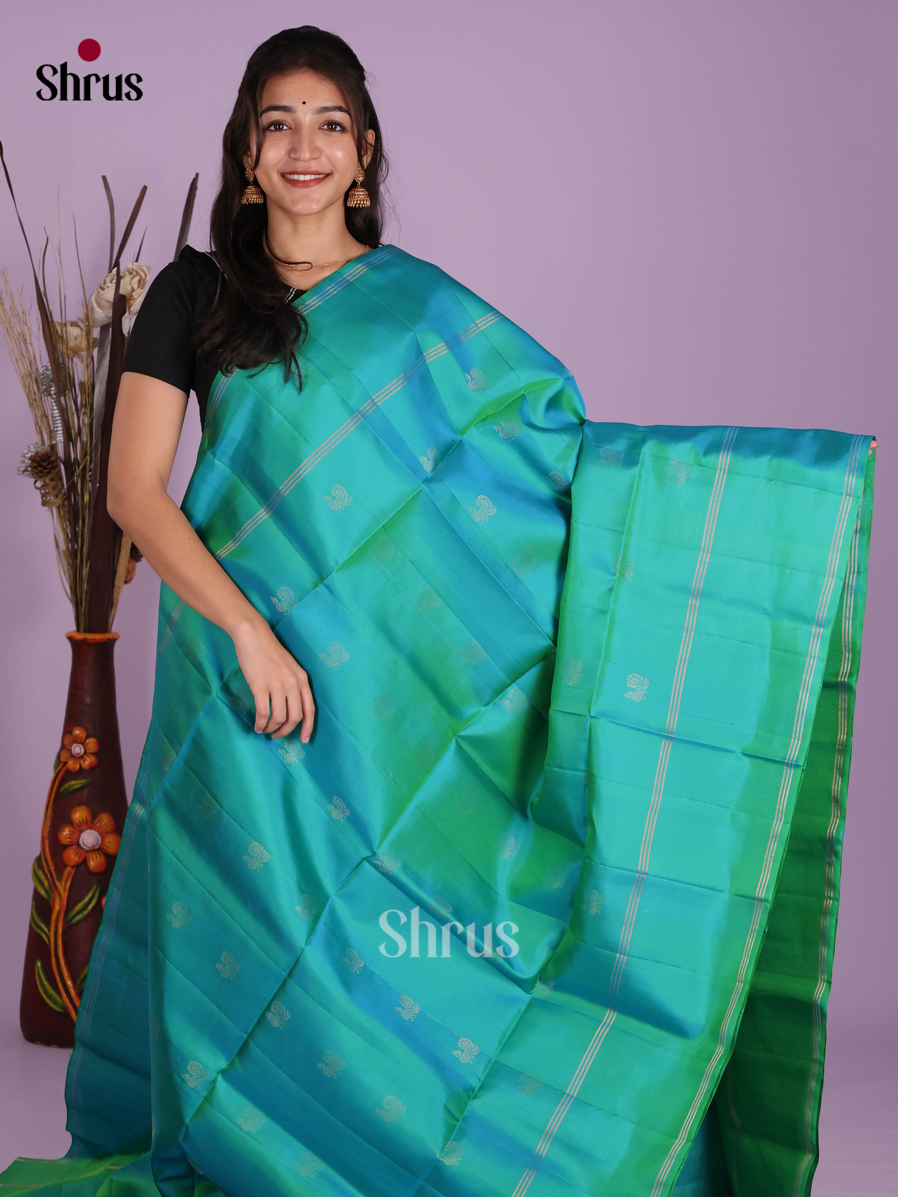 DKS10010 - Soft Silk (HR) Saree - Shop on Shrus.com