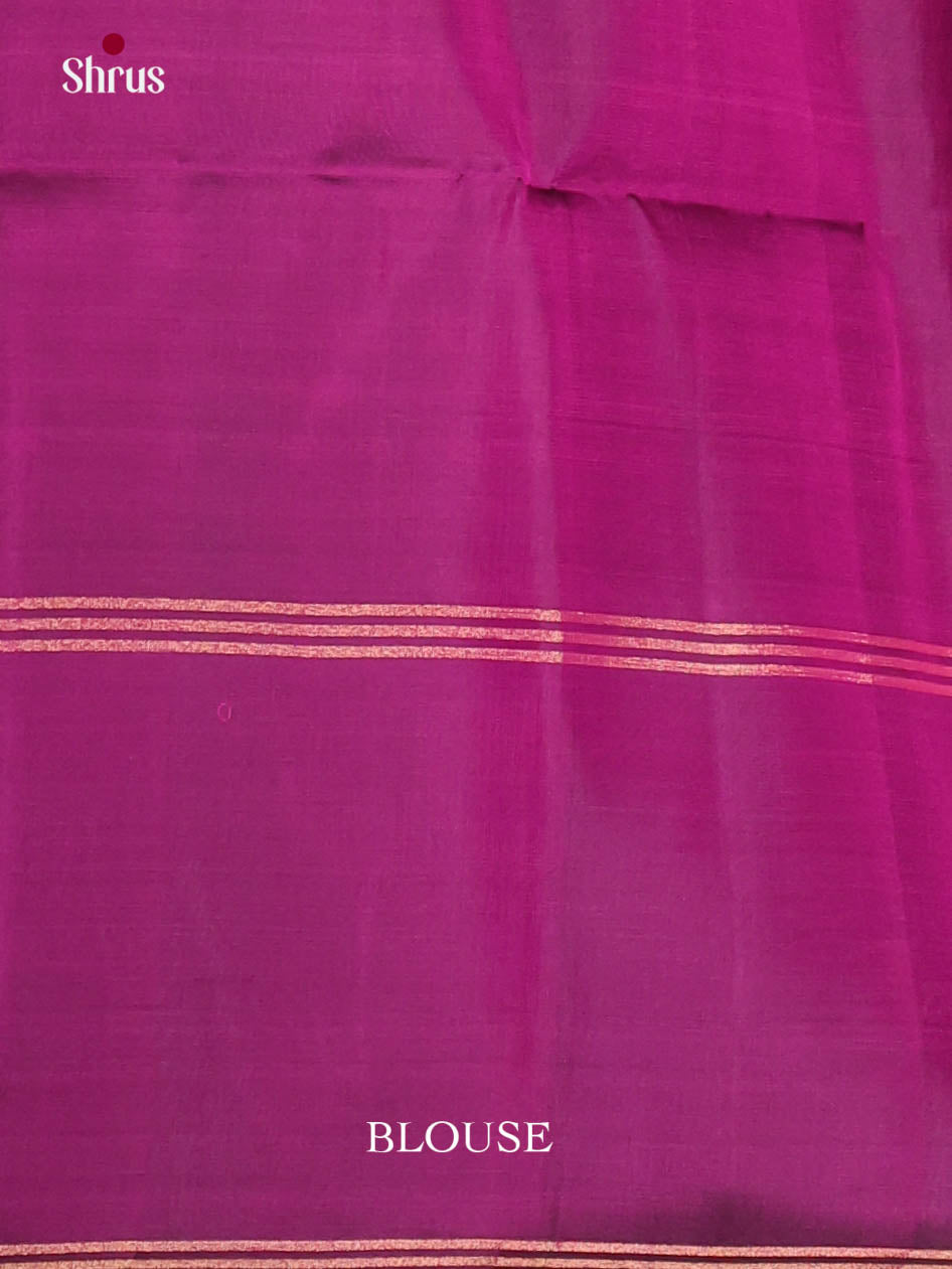 Charming Pink & Purple Soft Silk Saree gleams with zari buttas & brocade pallu
