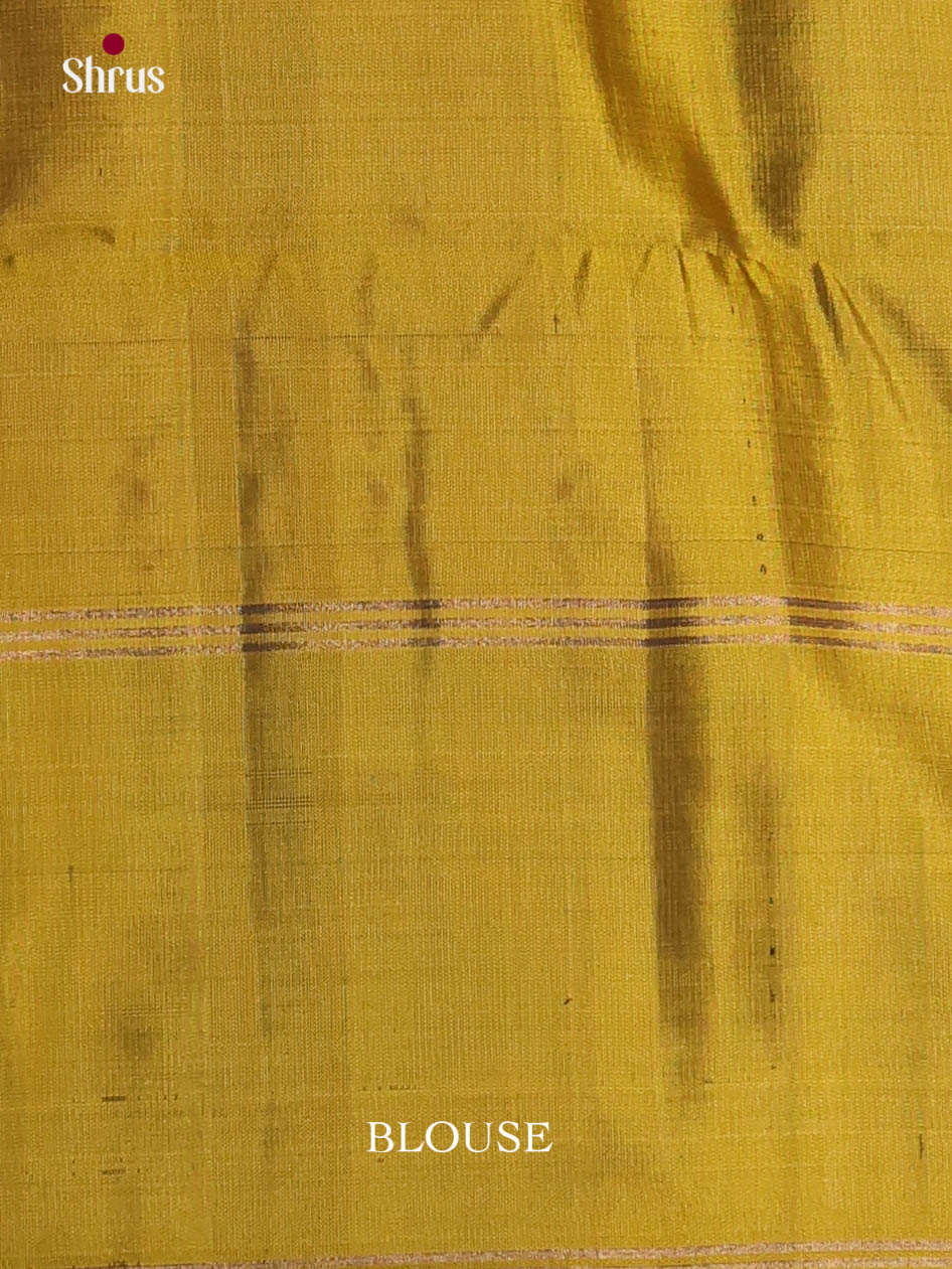 Radiant Blue & Mehandi Green Soft Silk Saree dazzles with gold zari buttas