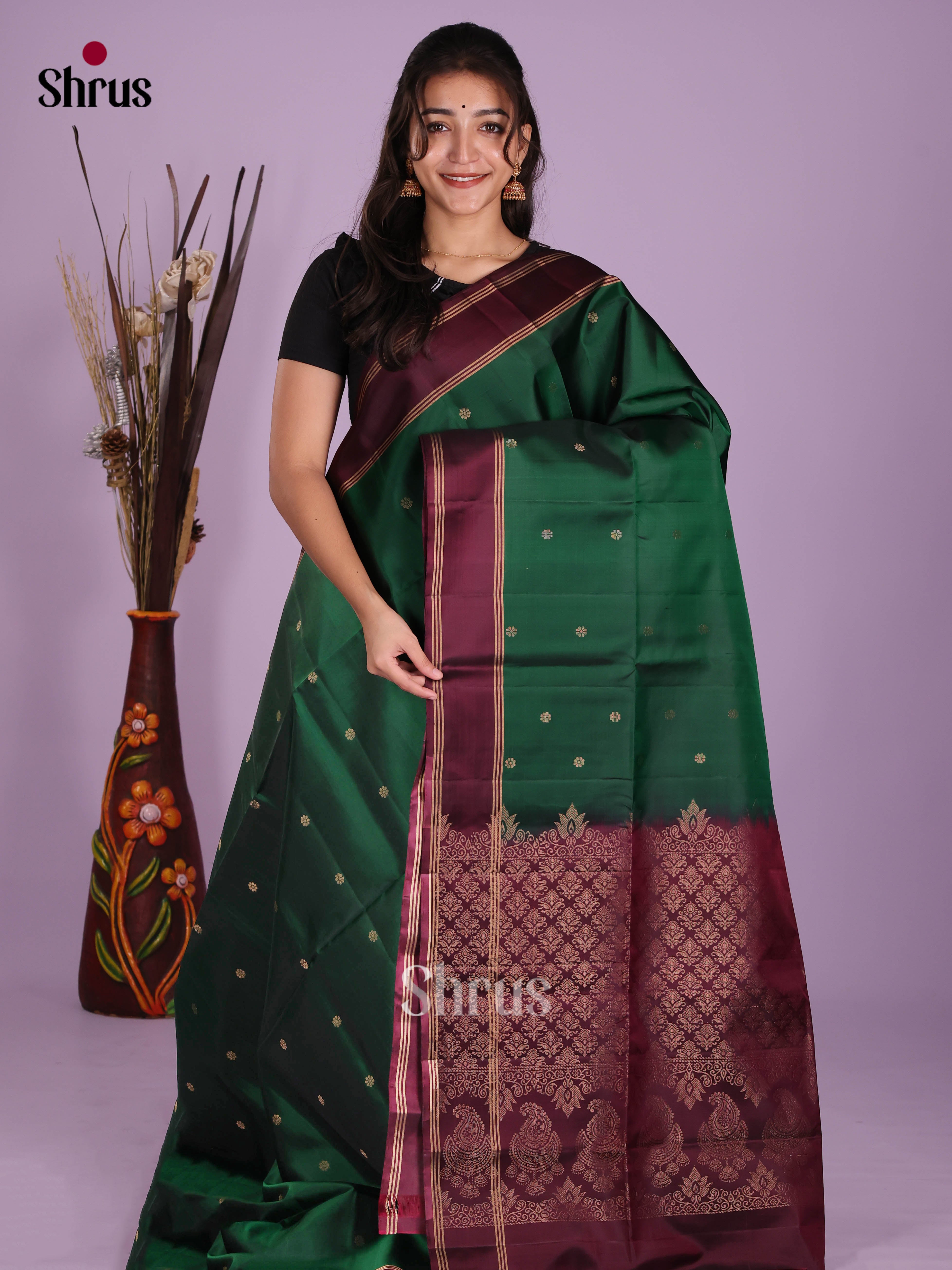 DKS10038 - Soft Silk (HR) Saree - Shop on Shrus.com