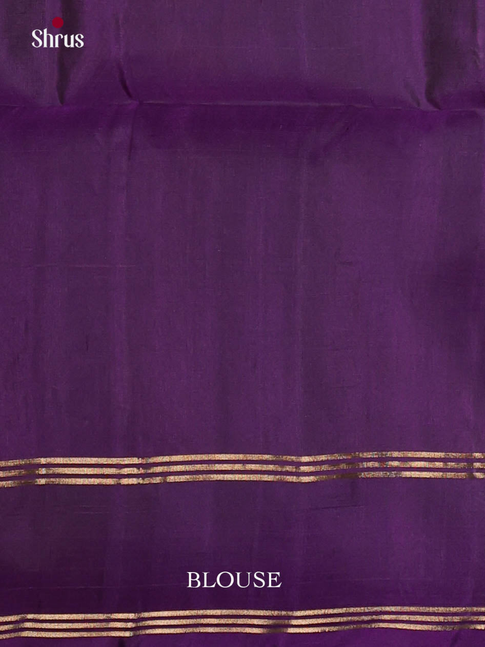 Luxurious Mauve & Violet Soft Silk  Saree with zari floral buttas & Brocade pallu - Shop on Shrus.com