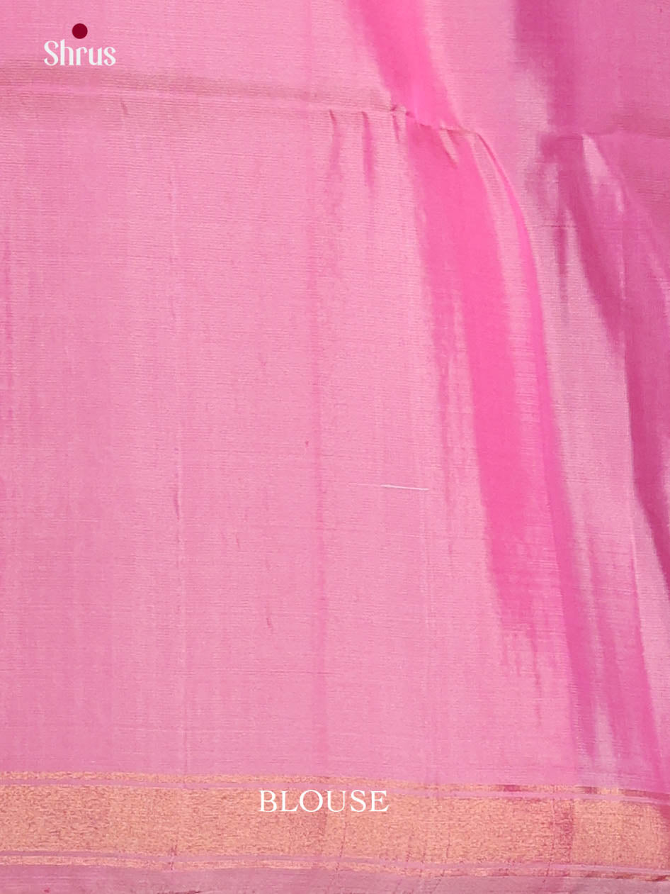 Elegant Purple & Pink Soft Silk  Saree with zari stripes  & Thin border