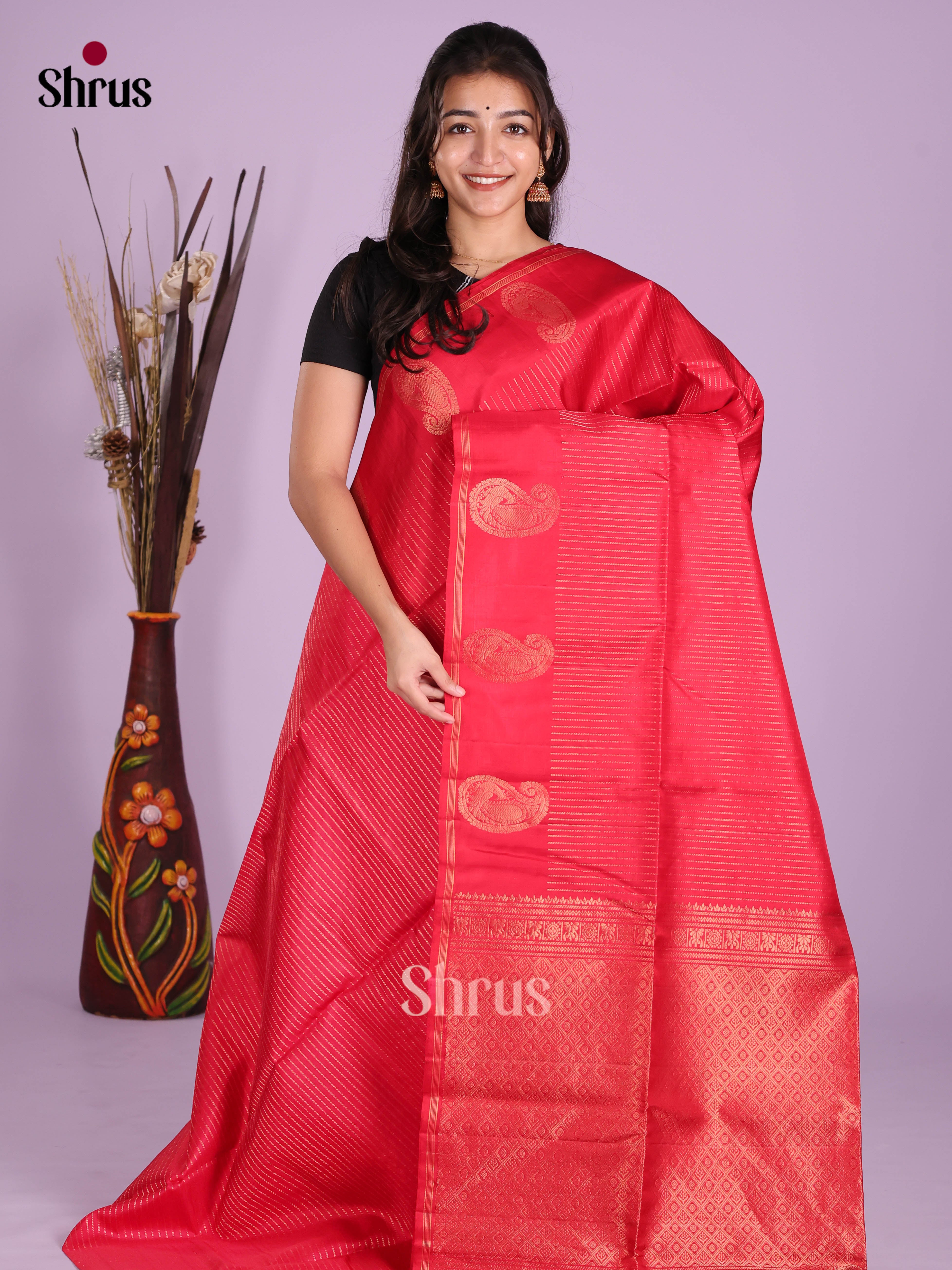 DKS10096 - Soft Silk (HR) Saree - Shop on Shrus.com