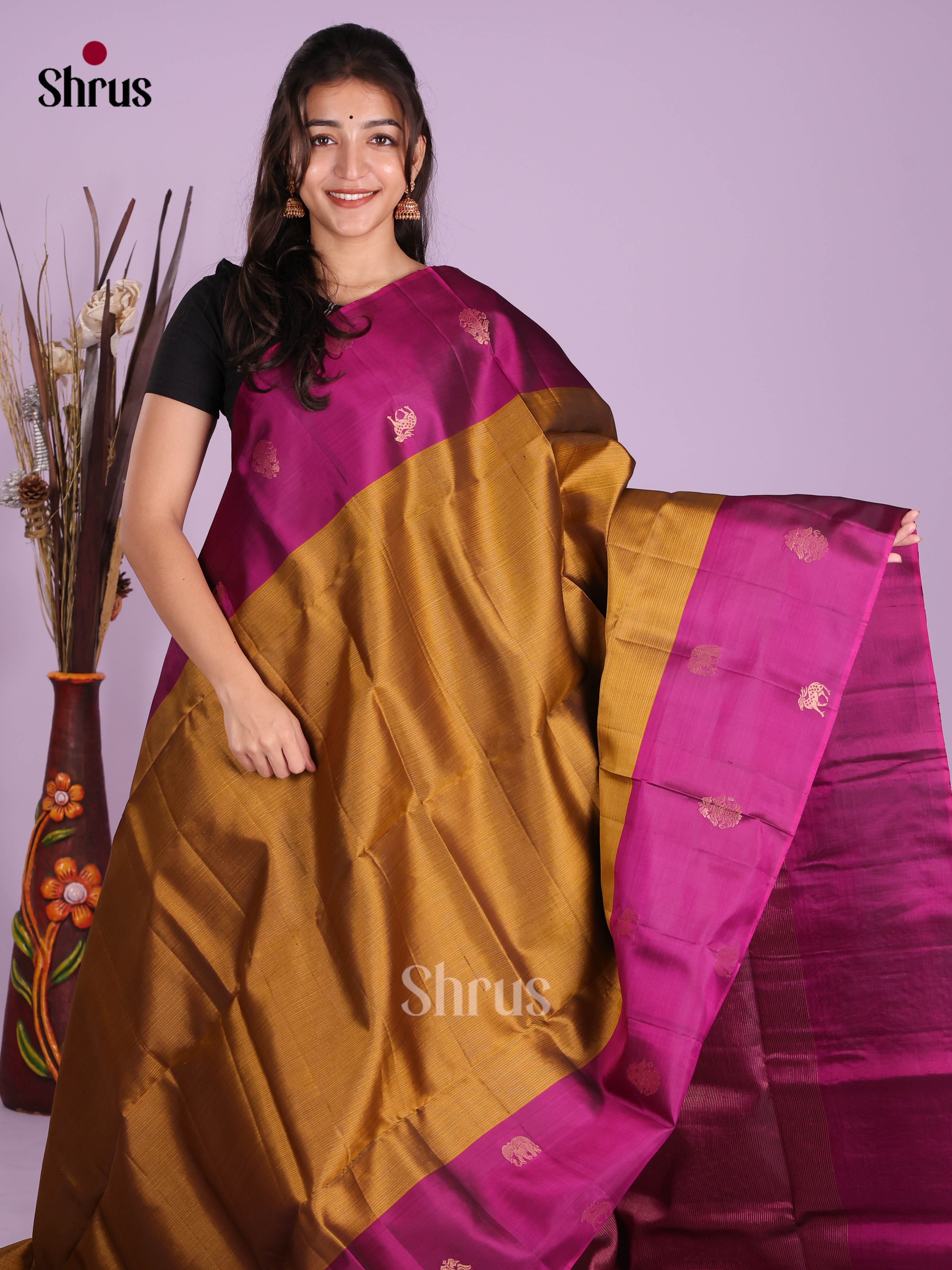 DKS10131 - Soft Silk (HR) Saree - Shop on Shrus.com