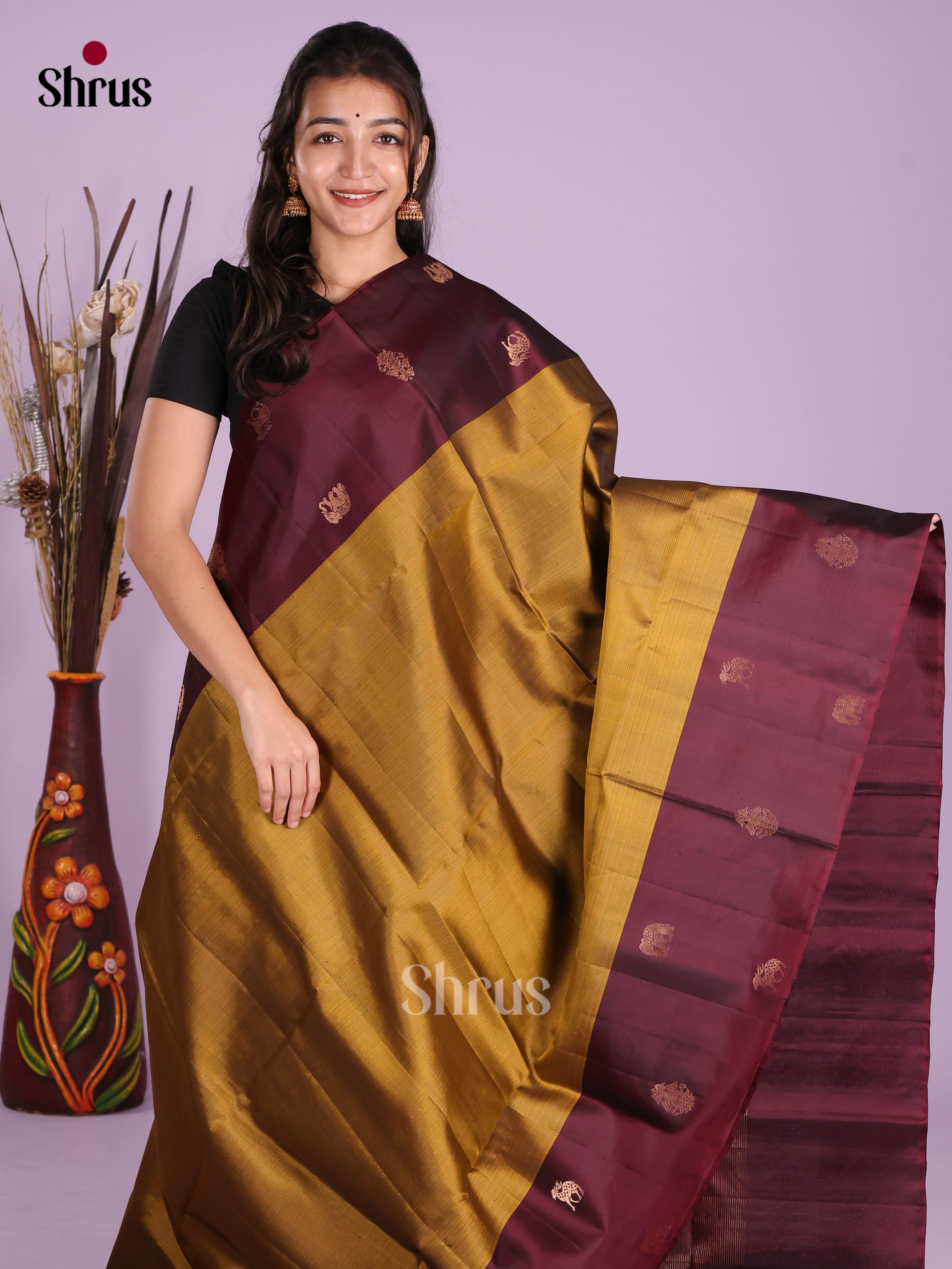 DKS10133 - Soft Silk (HR) Saree - Shop on Shrus.com