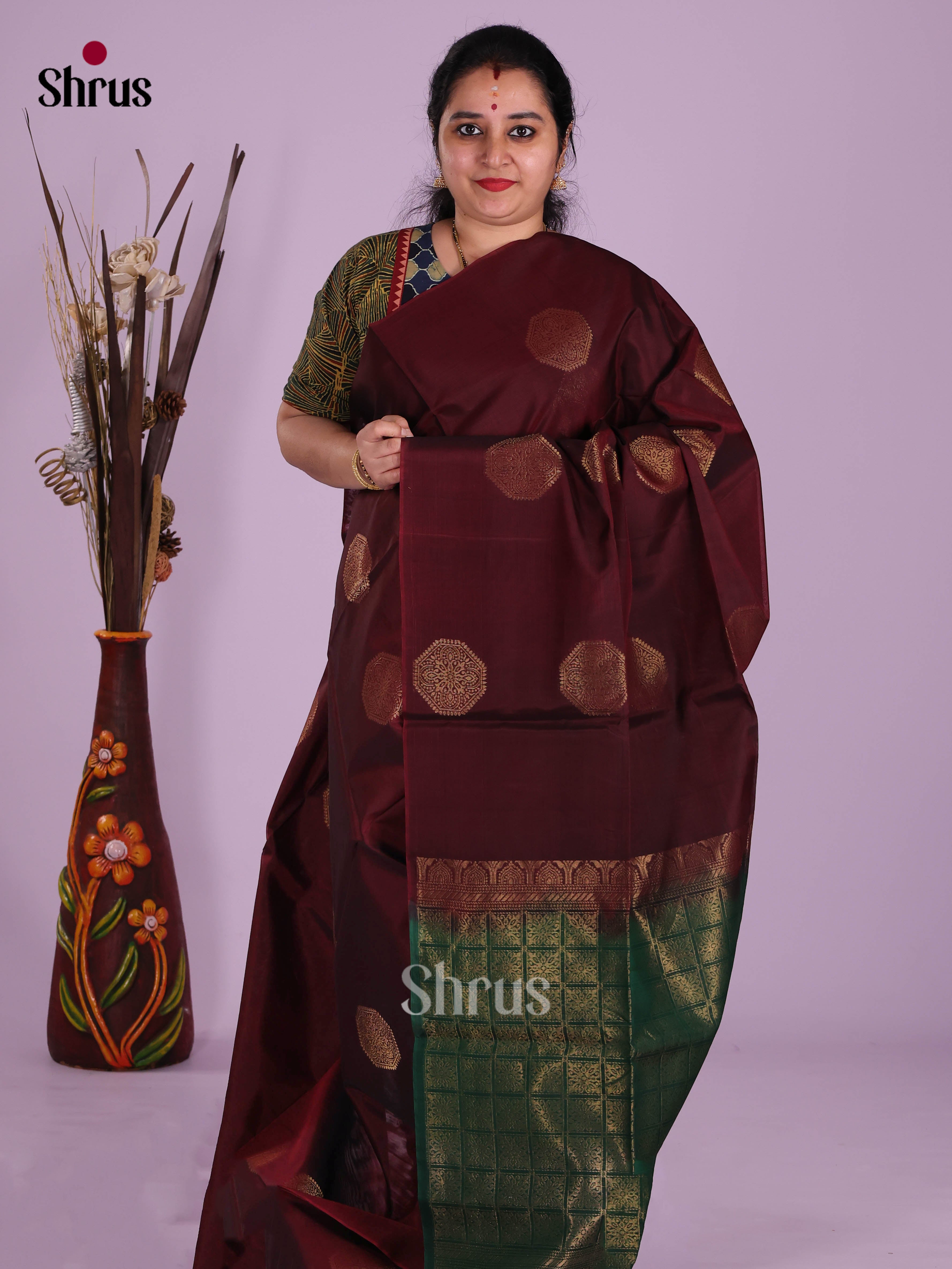 DKS10186 - Timeless Silk Cotton Saree - Shop on Shrus.com