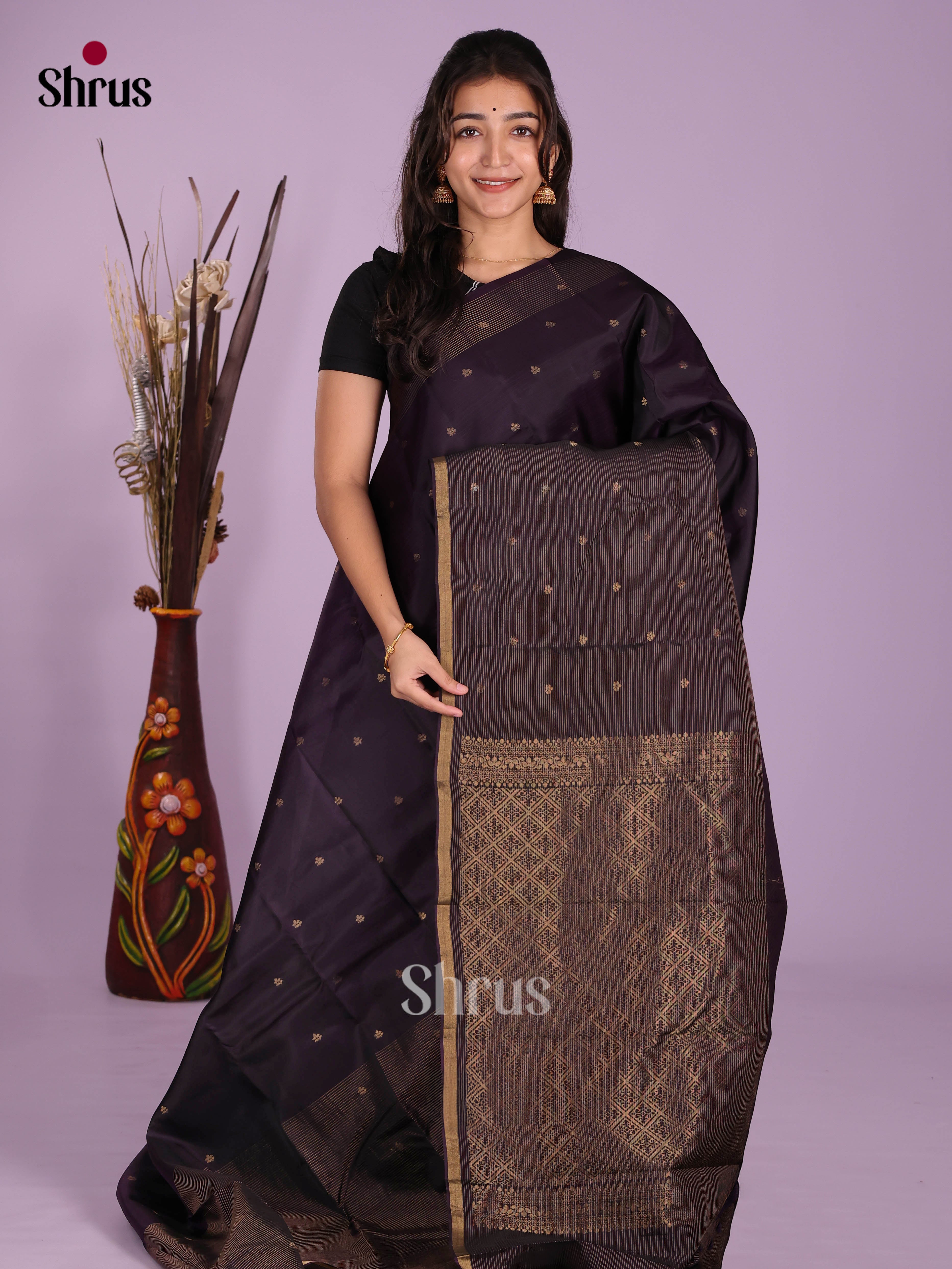 DKS11022 - Kanchipuram-halfpure Saree - Shop on Shrus.com