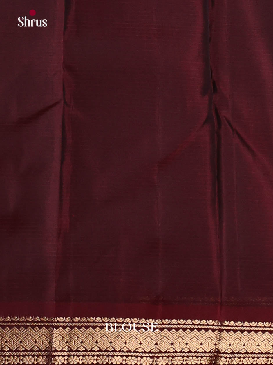 Green & Maroon- Kanchipuram-halfpure Saree - Shop on Shrus.com
