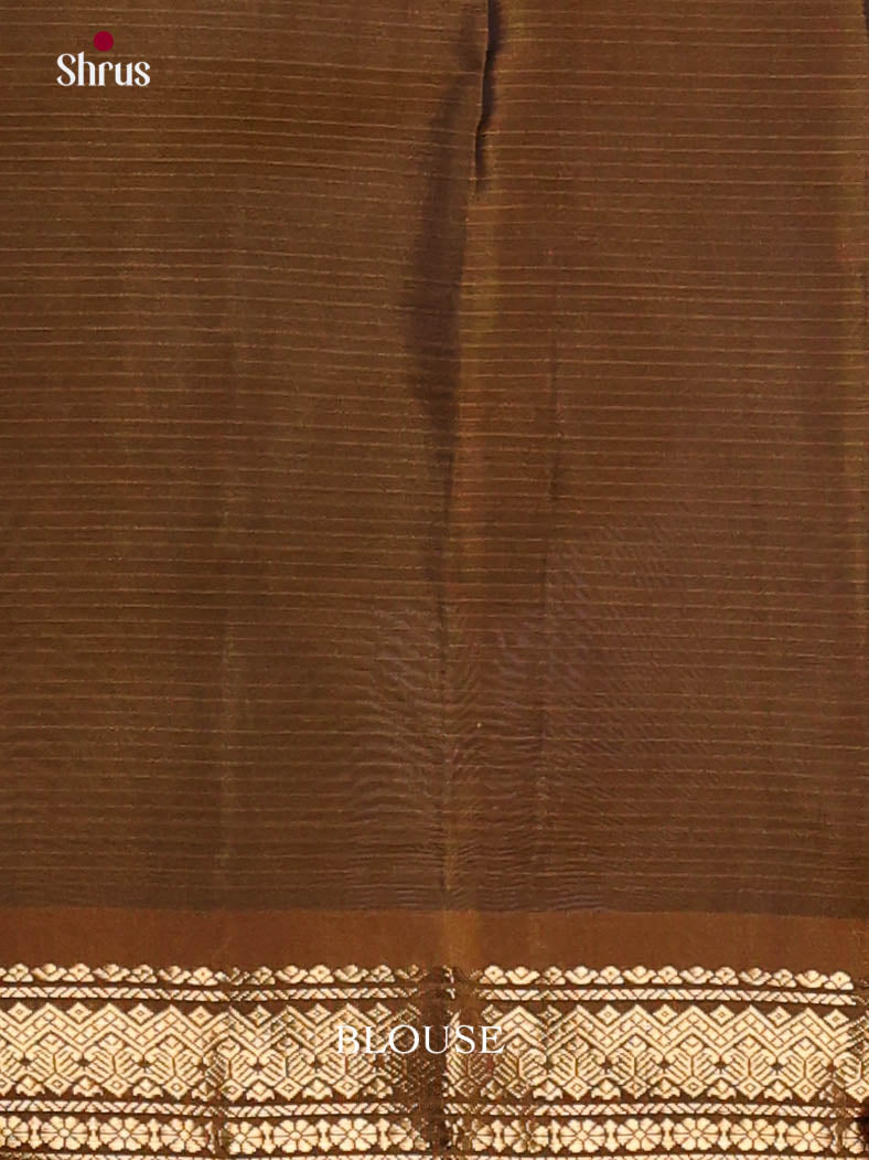 Violet & Brown - Kanchipuram-halfpure Saree - Shop on Shrus.com