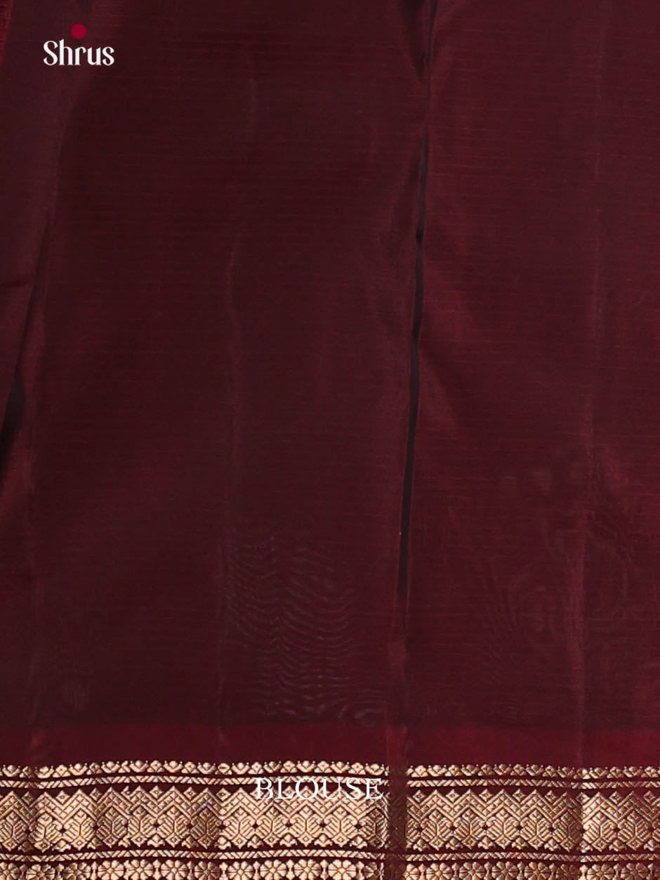 Green & Maroon- Kanchipuram-halfpure Saree - Shop on Shrus.com