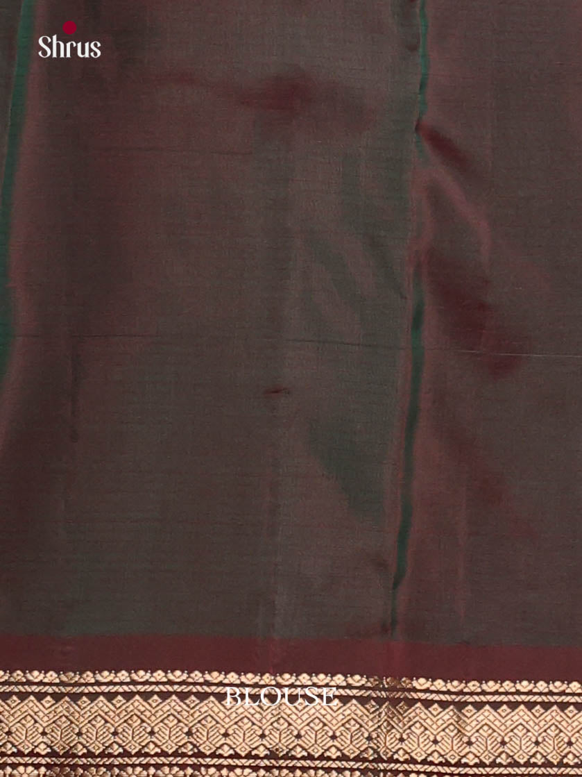 Green & Maroon - Kanchipuram-halfpure Saree - Shop on Shrus.com