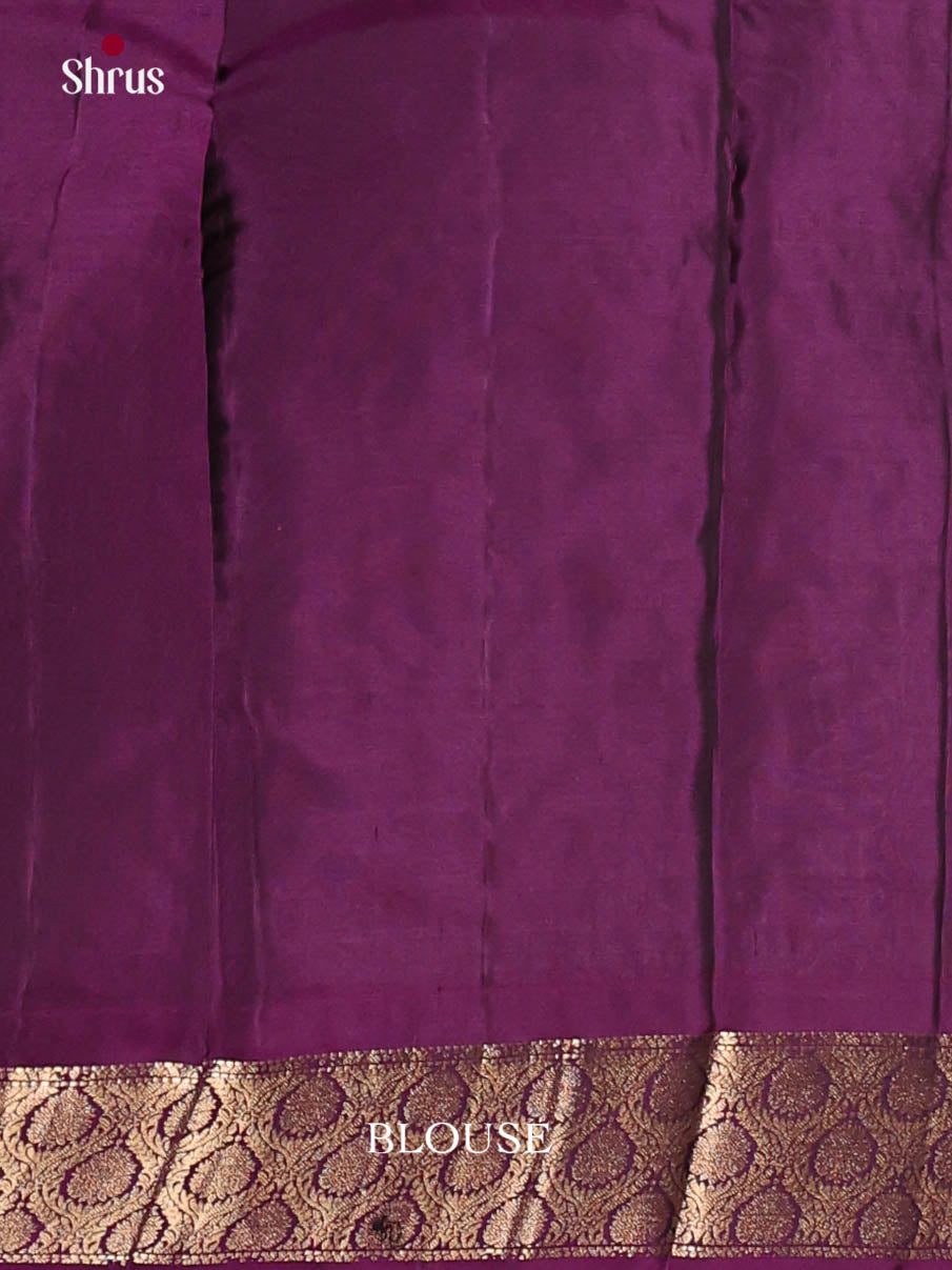 Green & Purple - Kanchipuram-halfpure Saree - Shop on Shrus.com