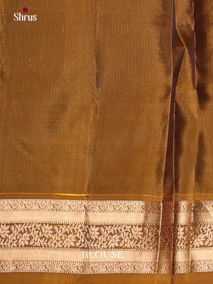 Violet & Mustard- Kanchipuram-halfpure Saree