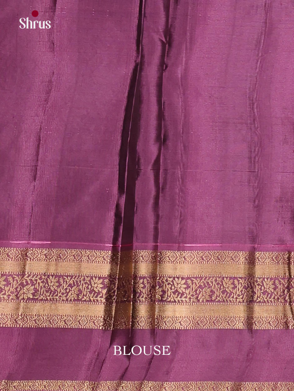Elephant Grey & Purple - Kanchipuram-halfpure Saree - Shop on Shrus.com