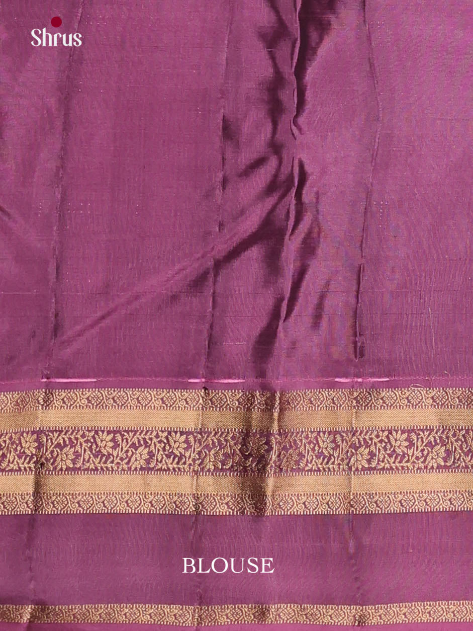 Blue & Purple - Kanchipuram-halfpure Saree