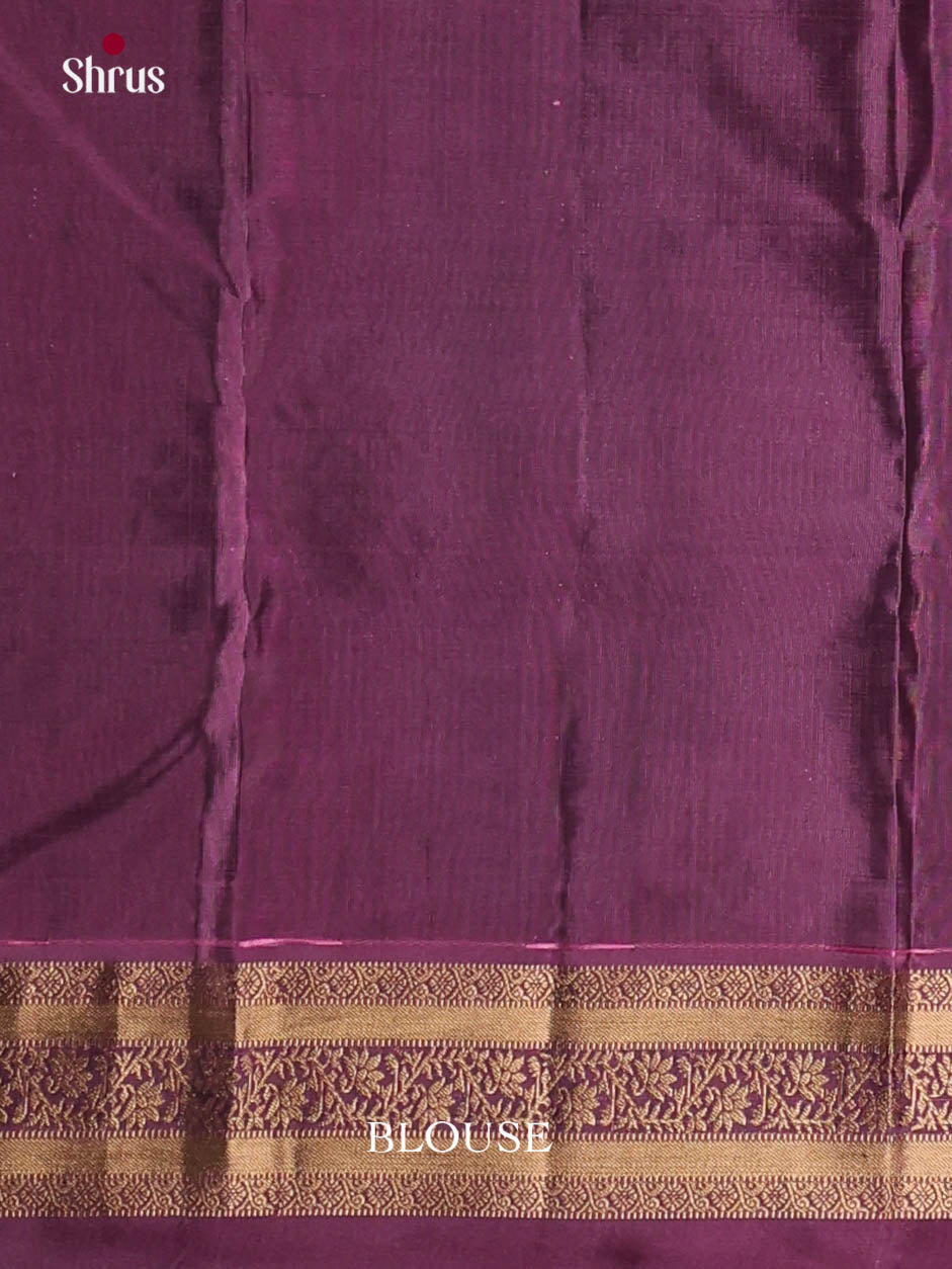 Green & Purple- Kanchipuram-halfpure Saree