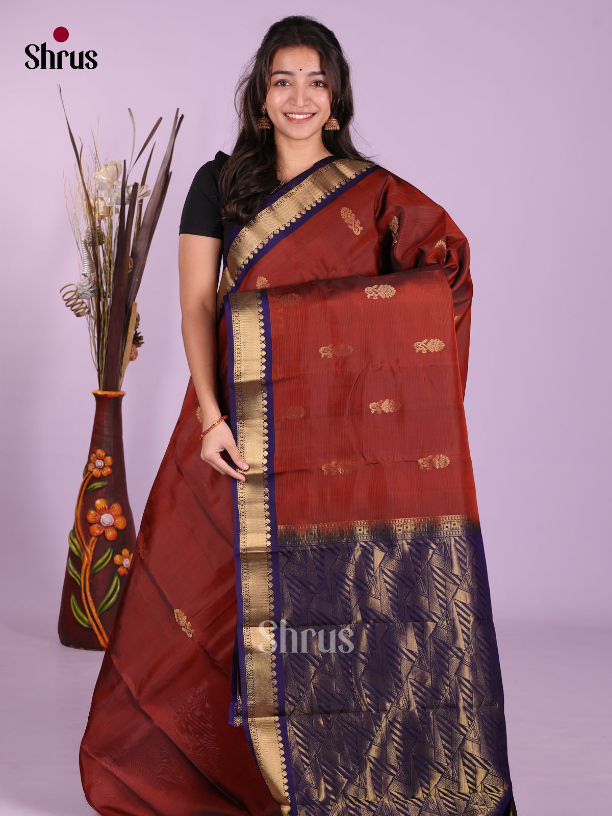 Arakku & Blue - Kanchipuram-halfpure Saree