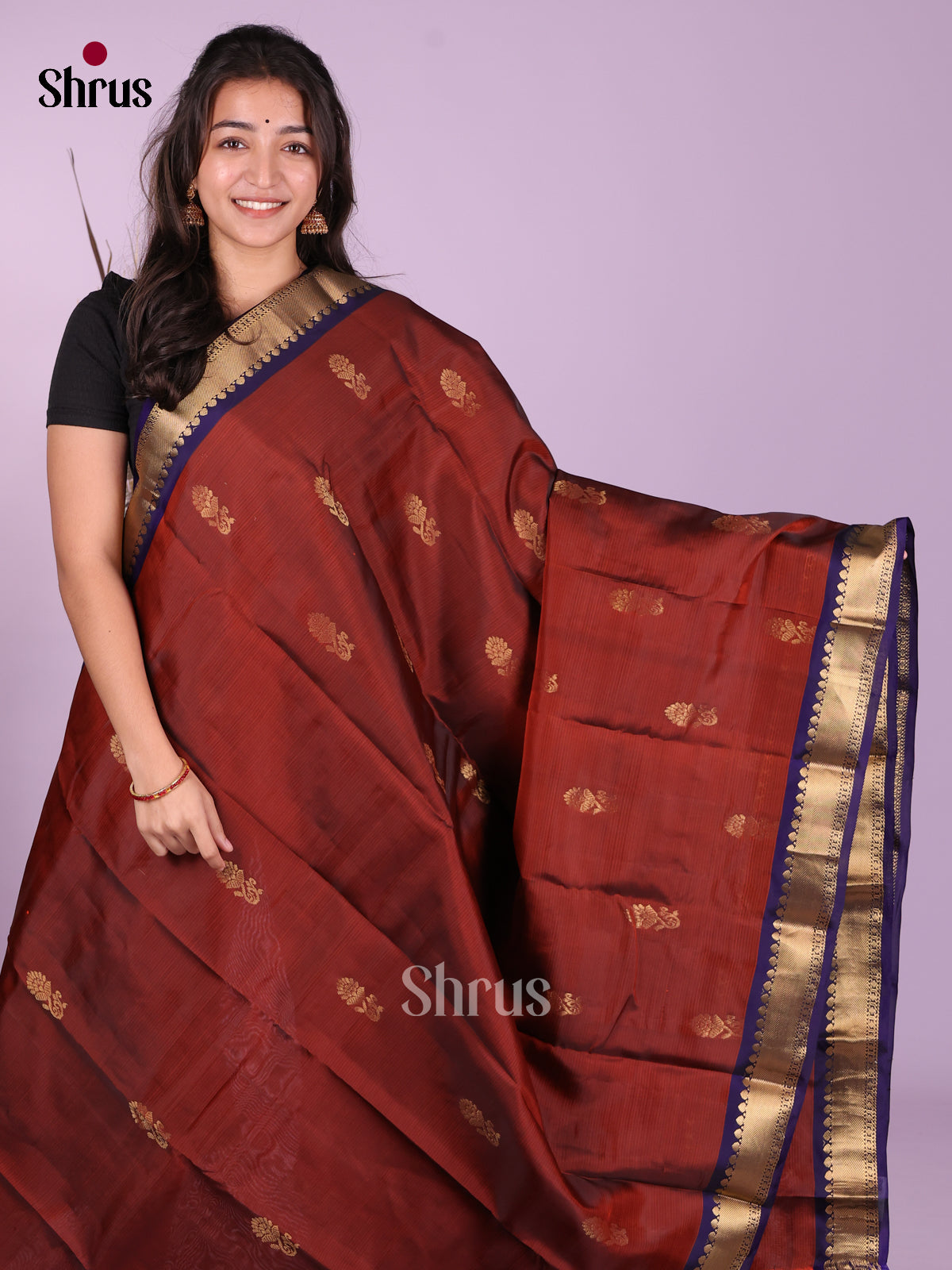 Arakku & Blue - Kanchipuram-halfpure Saree