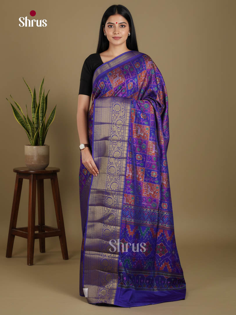 Blue - Semi Patola Saree