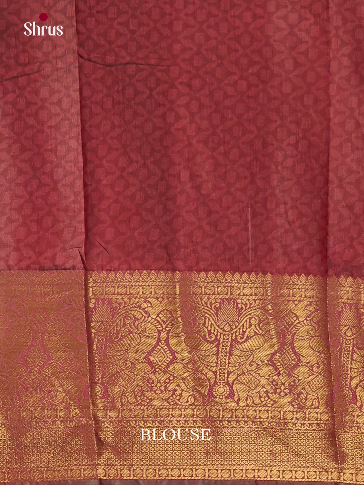 Green & Maroon - Semi Patola Saree